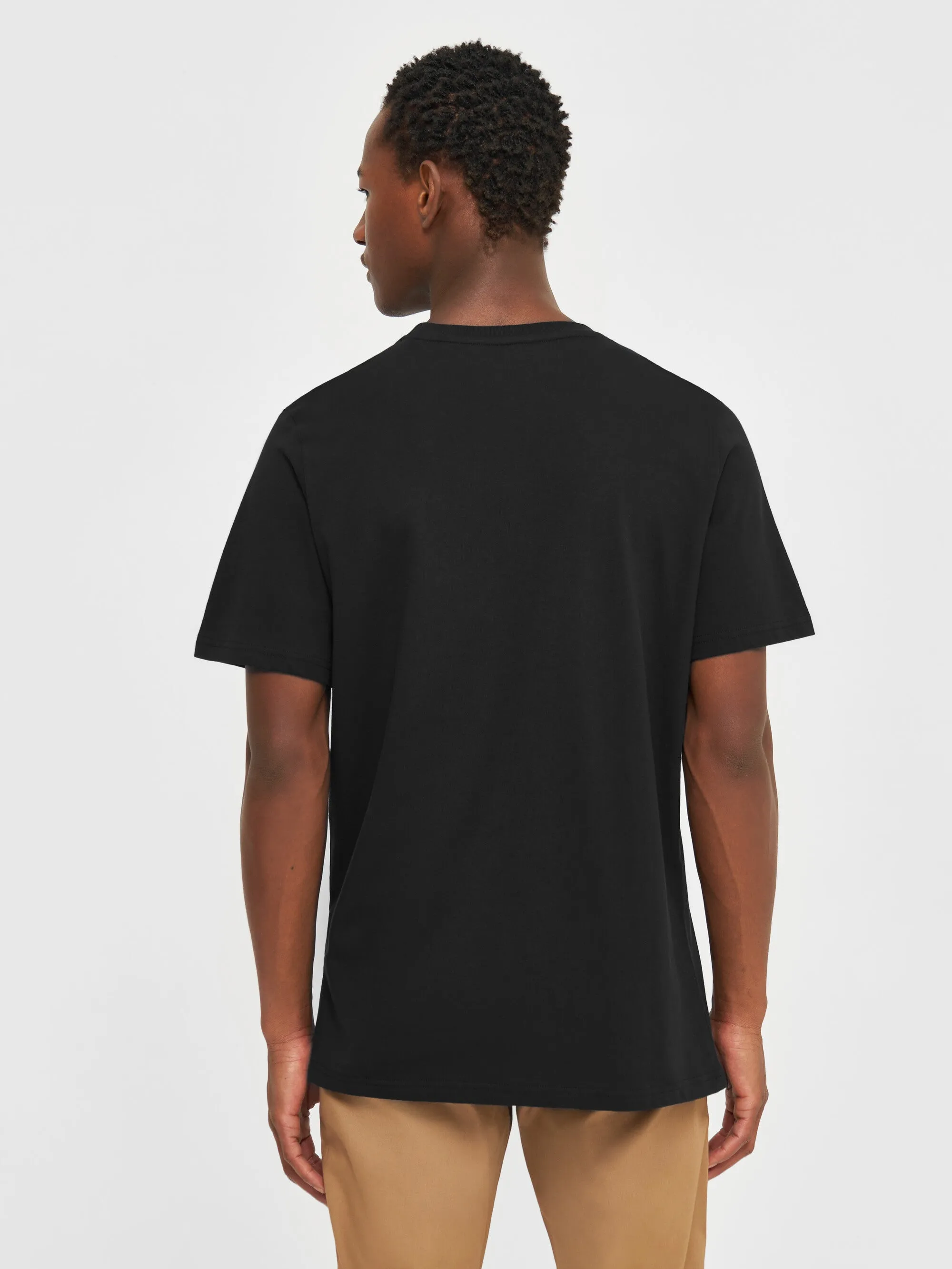 Regular fit Badge t-shirt - Black Jet Knowledge Cotton
