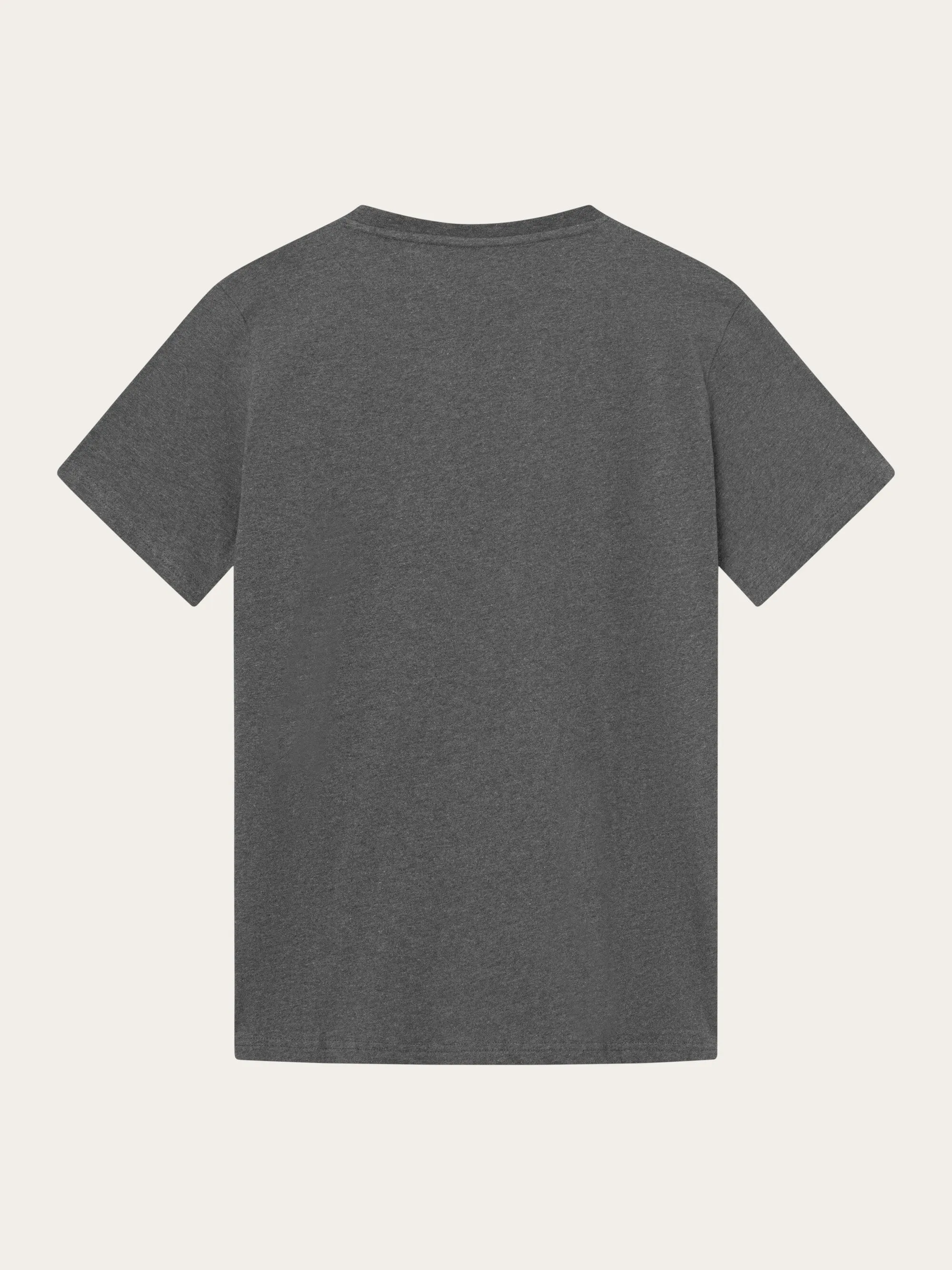 Regular fit Badge t-shirt - Dark Grey Melange Knowledge Cotton