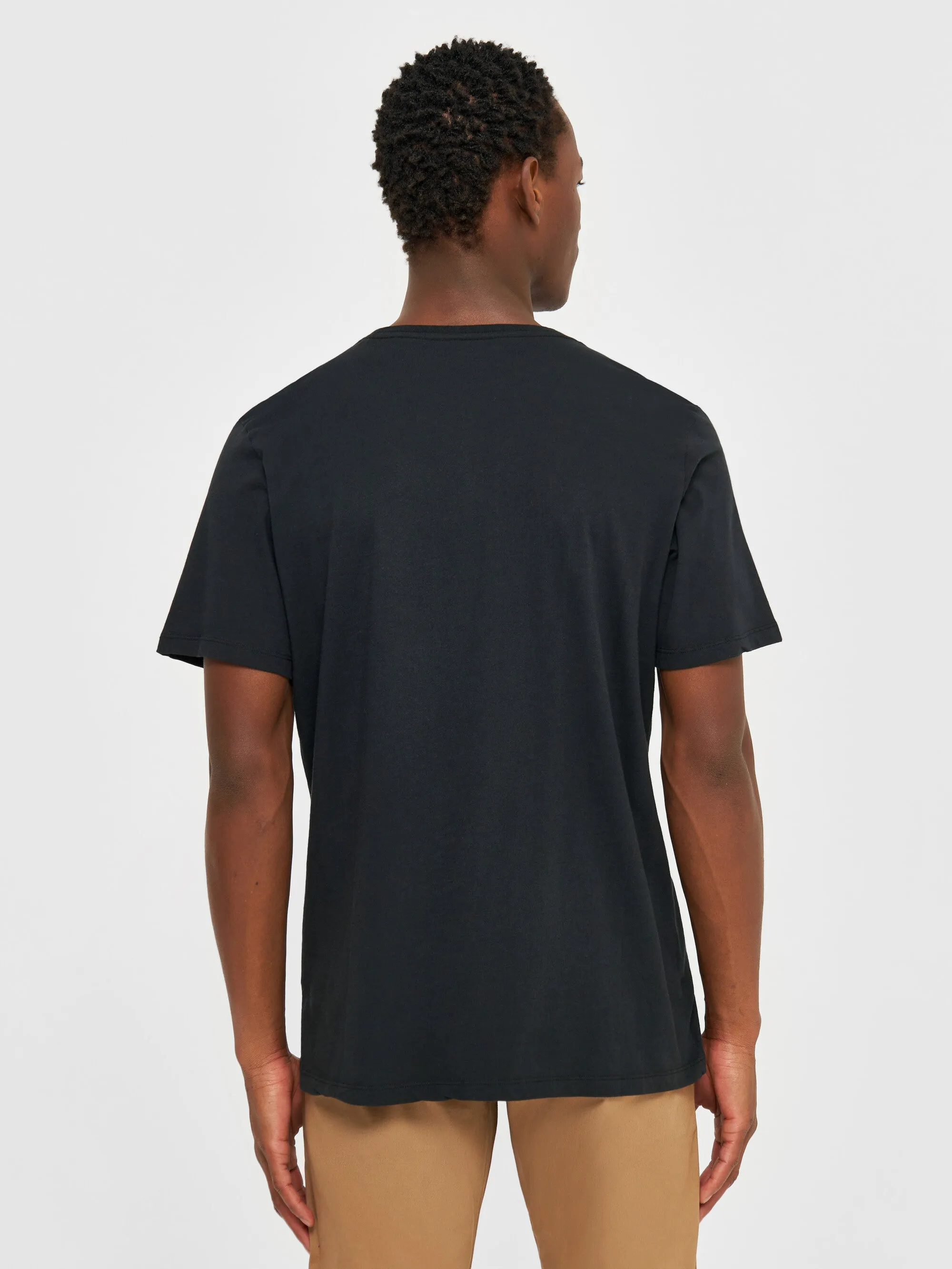 Regular fit Basic tee - Black Jet Knowledge Cotton