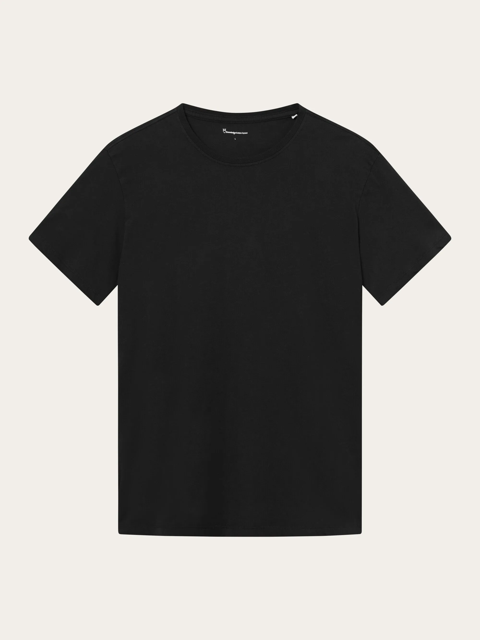 Regular fit Basic tee - Black Jet Knowledge Cotton