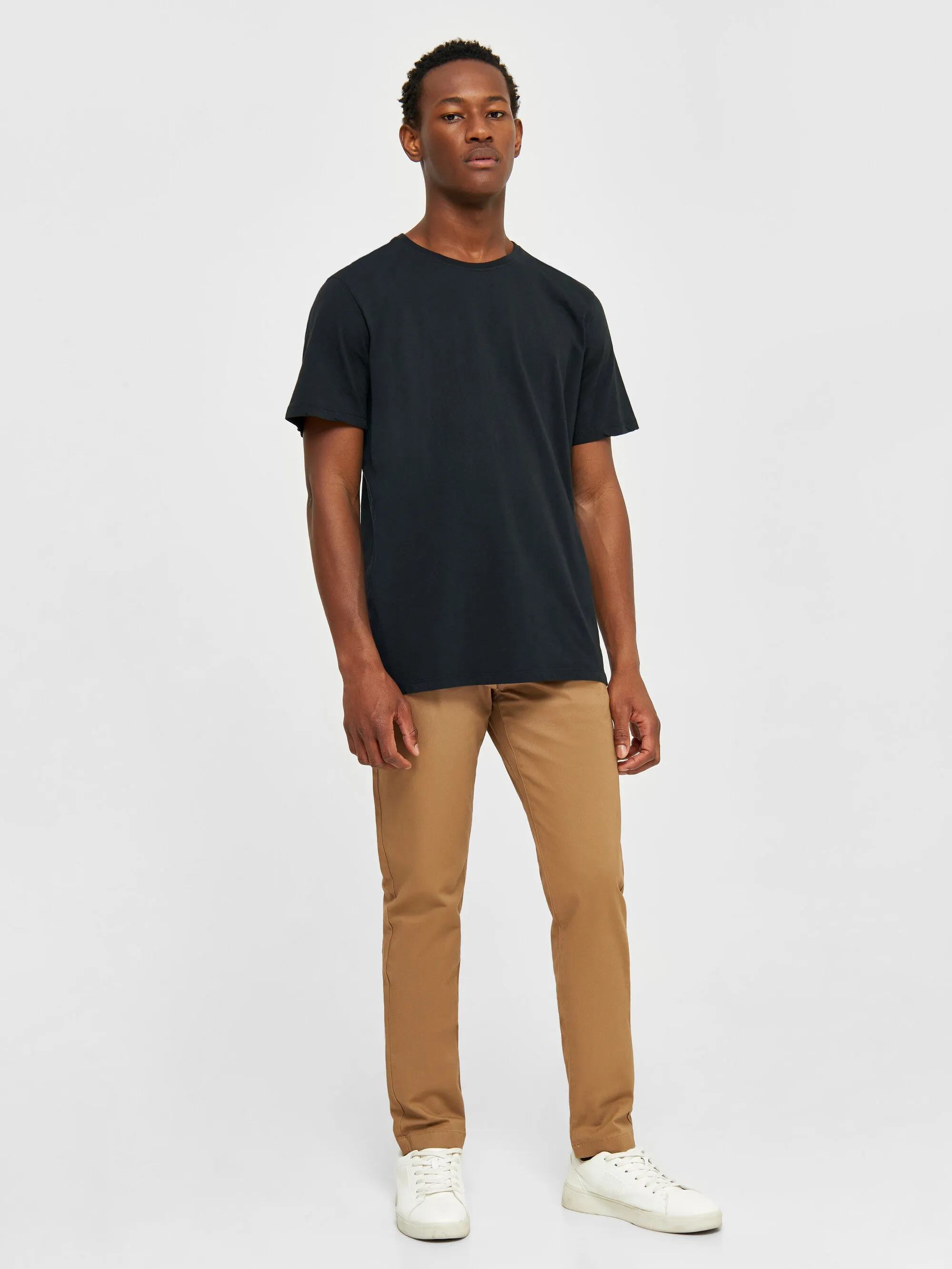 Regular fit Basic tee - Black Jet Knowledge Cotton