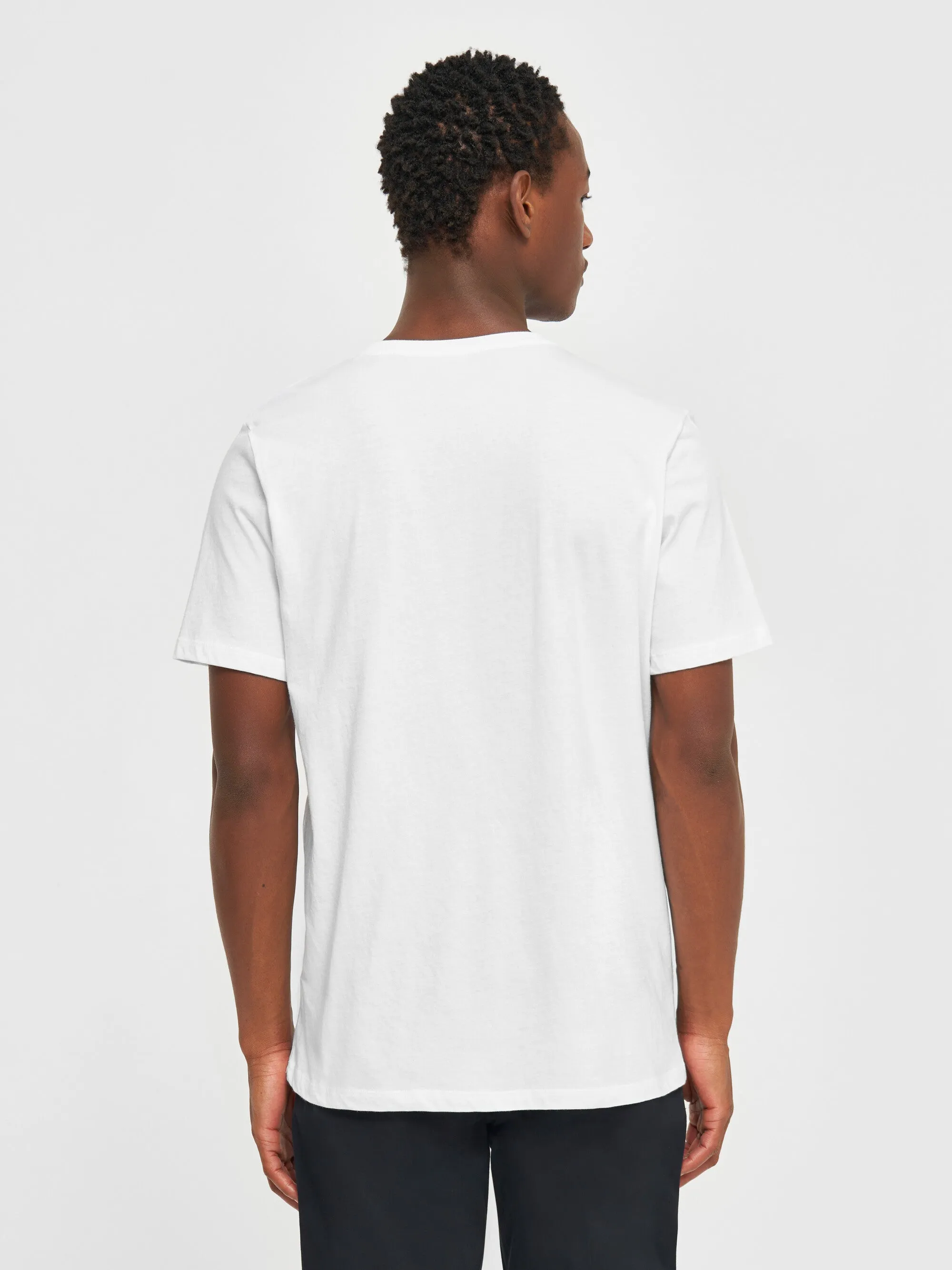 Regular fit Basic tee - Bright White Knowledge Cotton