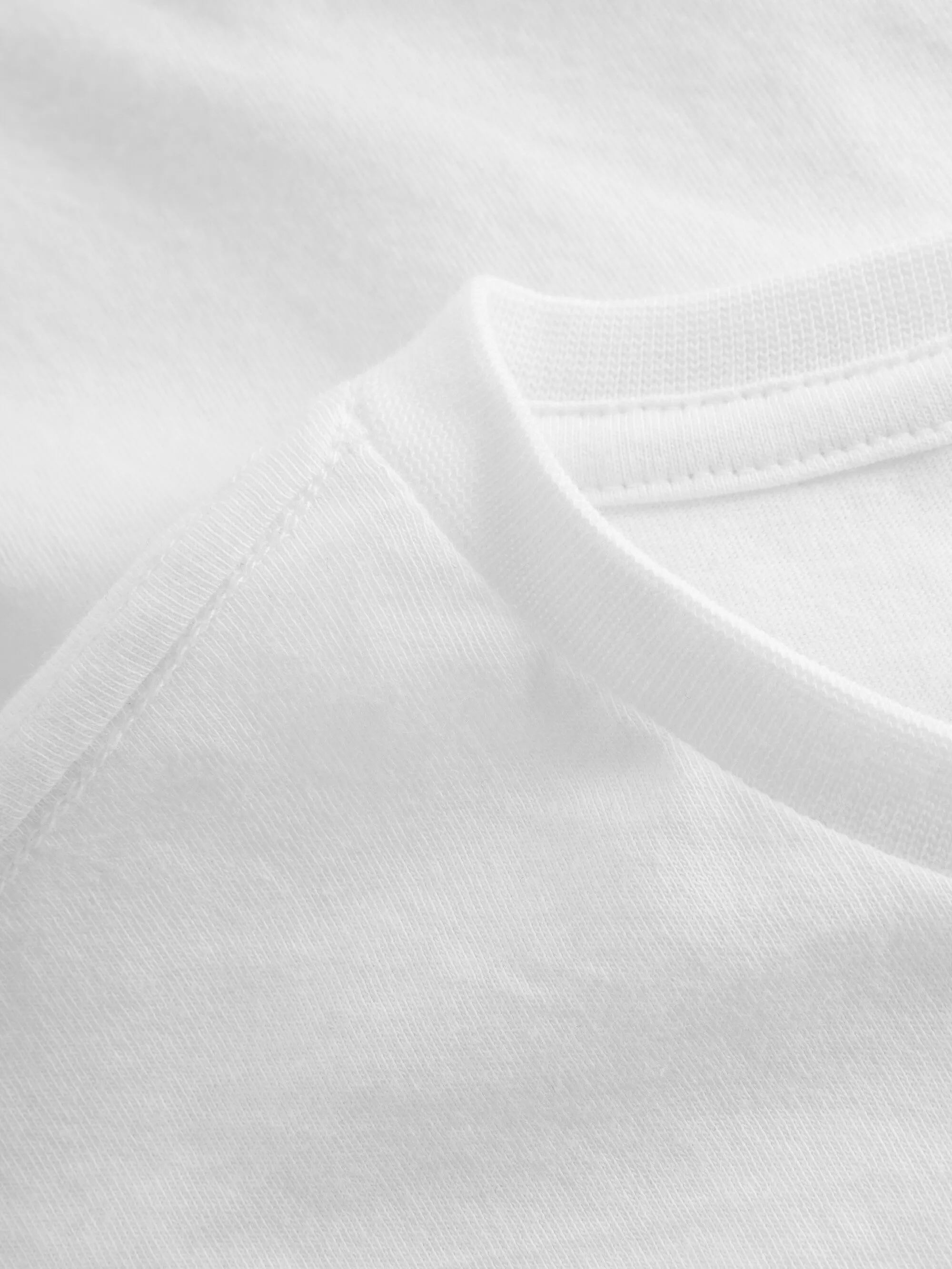Regular fit Basic tee - Bright White Knowledge Cotton