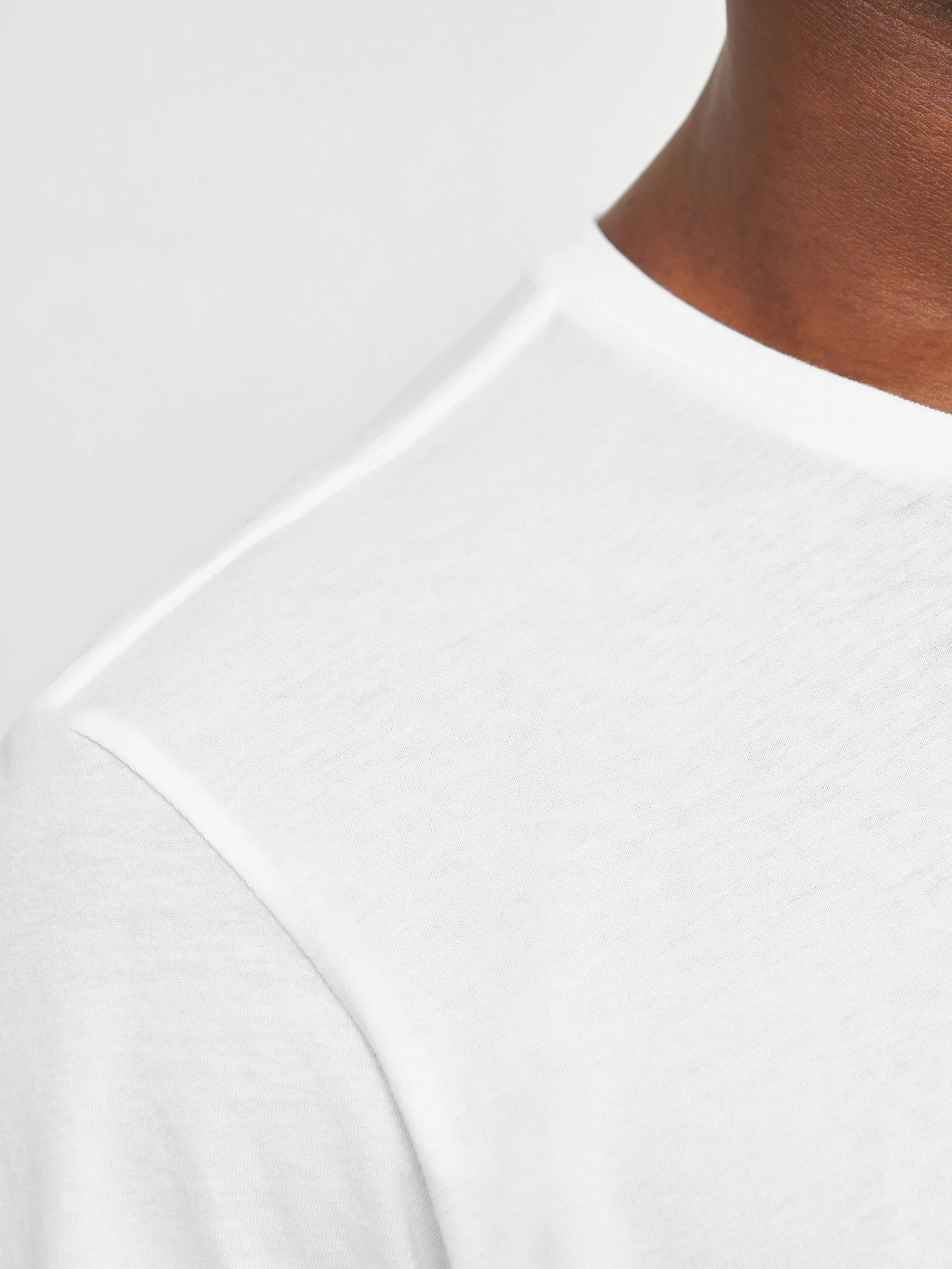 Regular fit Basic tee - Bright White Knowledge Cotton
