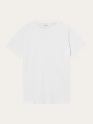 Regular fit Basic tee - Bright White Knowledge Cotton