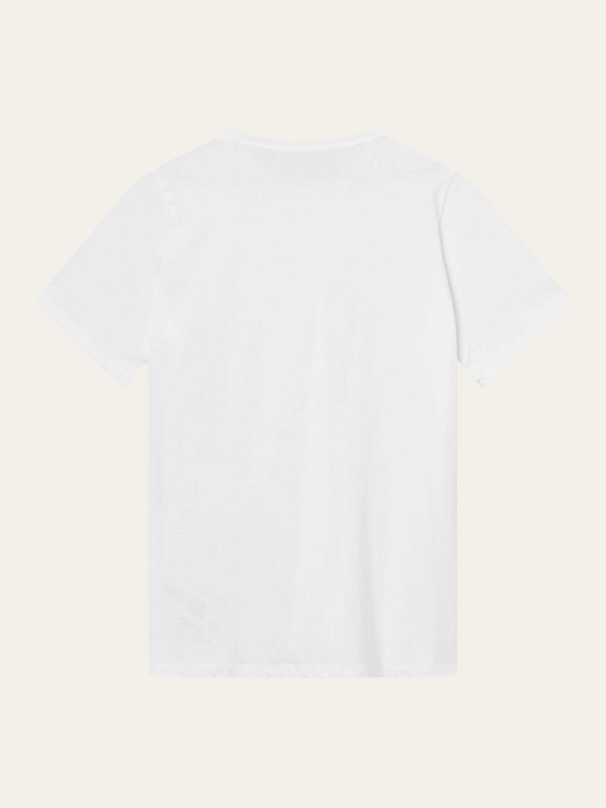 Regular fit Basic tee - Bright White Knowledge Cotton