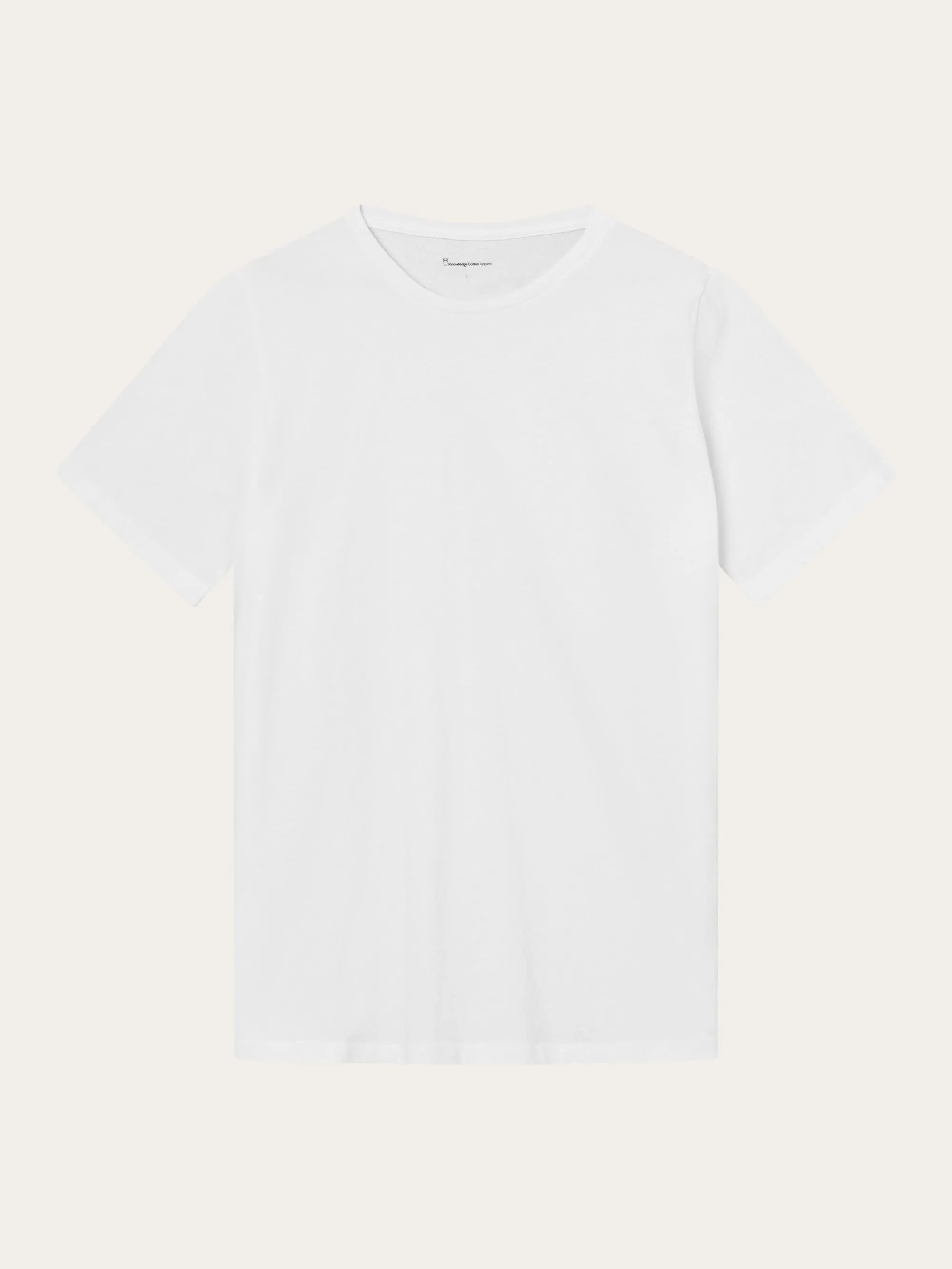 Regular fit Basic tee - Bright White Knowledge Cotton
