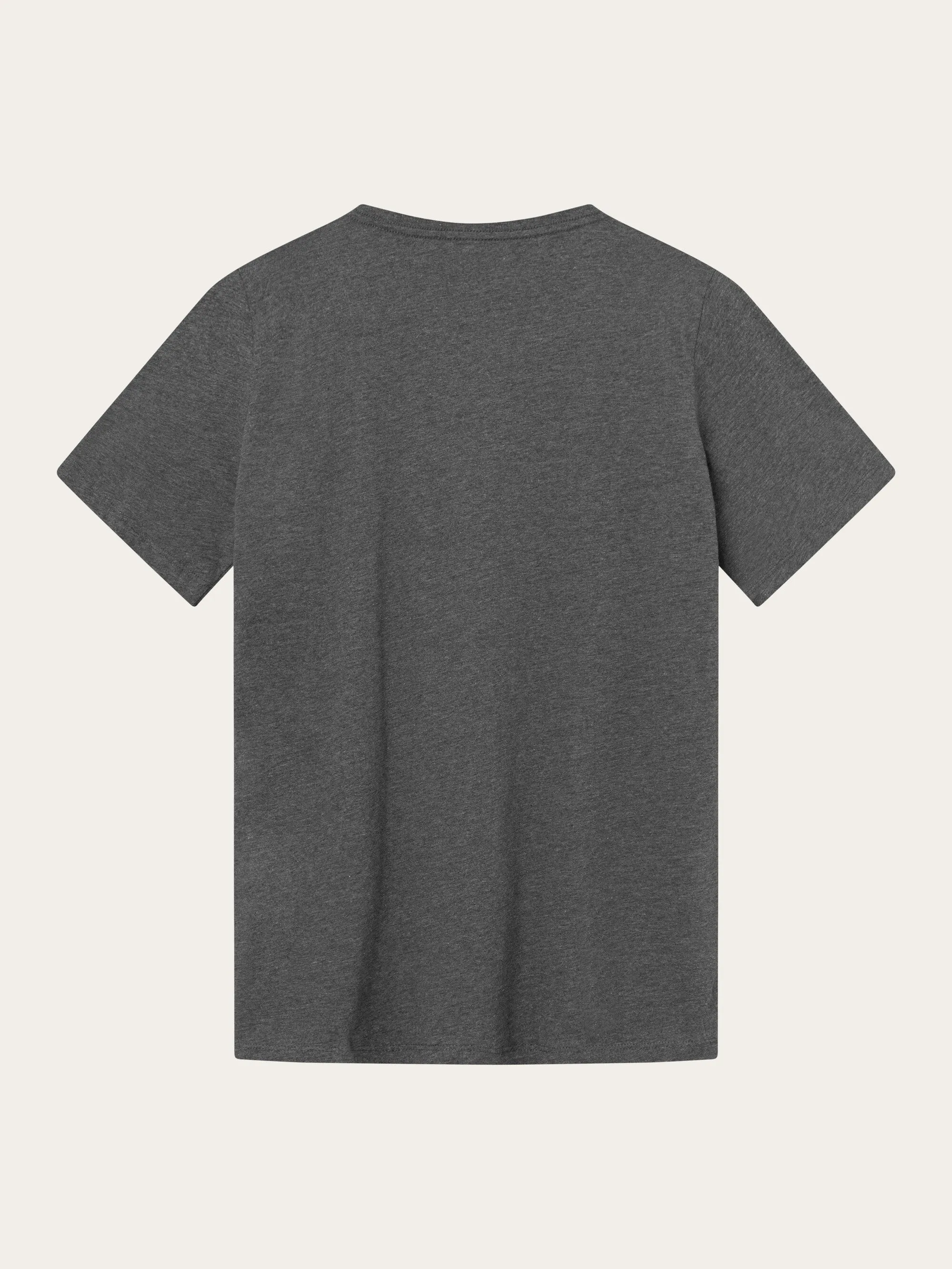 Regular fit Basic tee - Dark Grey Melange Knowledge Cotton