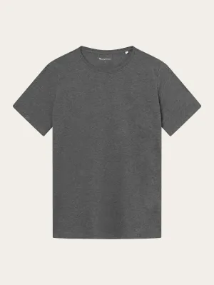 Regular fit Basic tee - Dark Grey Melange Knowledge Cotton