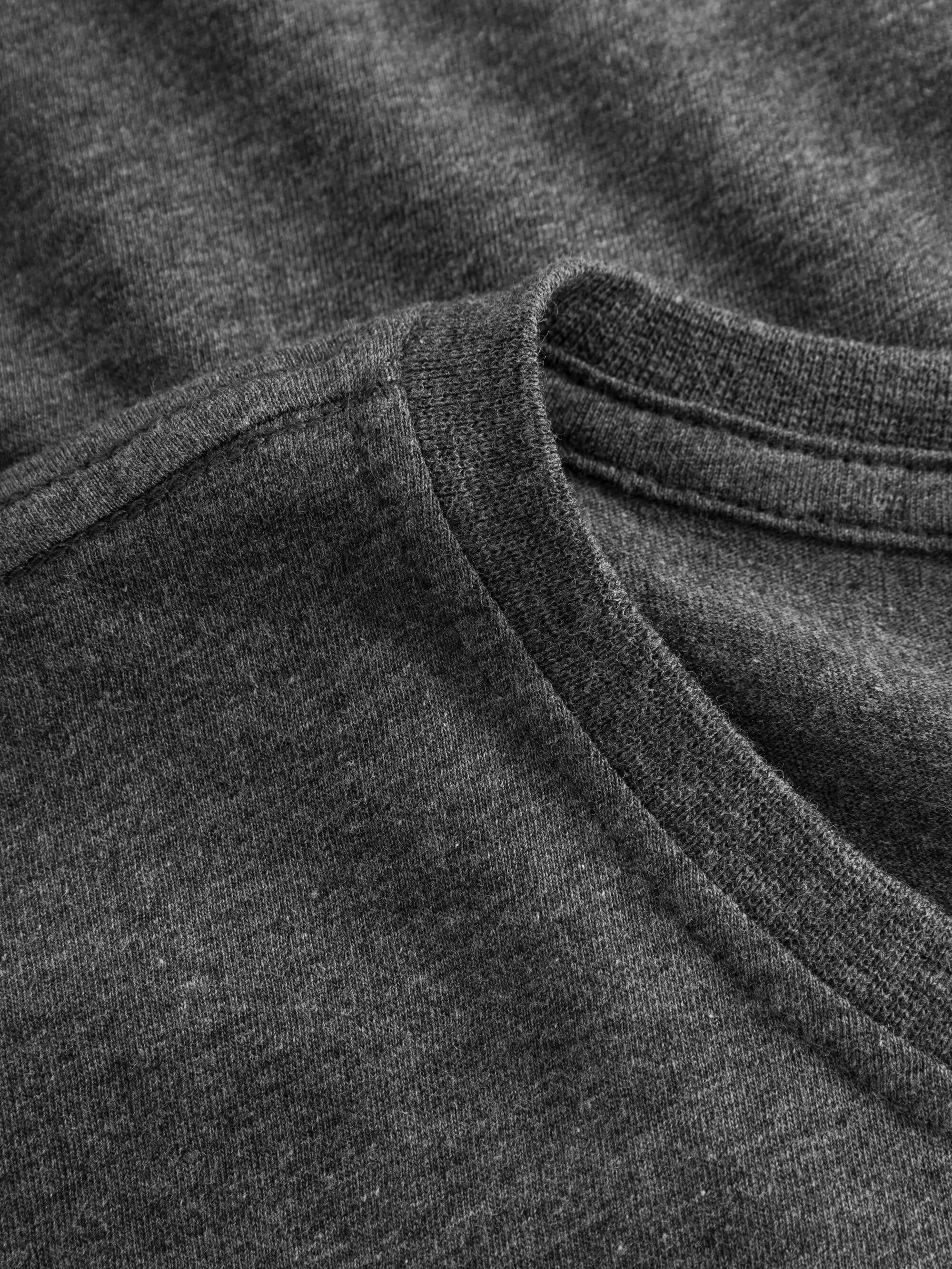 Regular fit Basic tee - Dark Grey Melange Knowledge Cotton