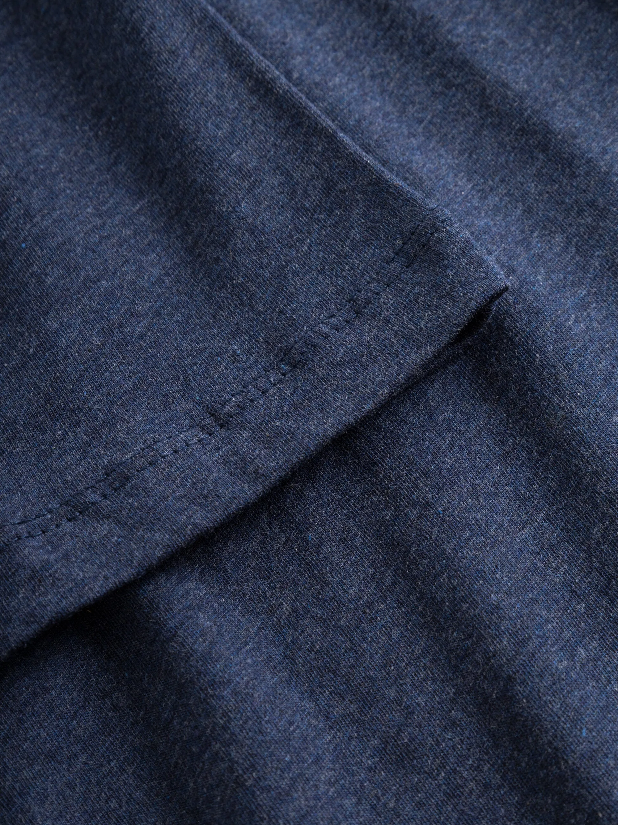 Regular fit Basic tee - Insigna Blue melange Knowledge Cotton