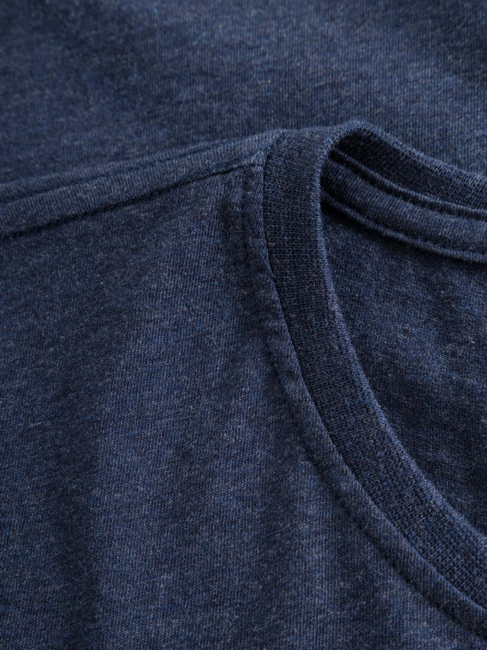 Regular fit Basic tee - Insigna Blue melange Knowledge Cotton