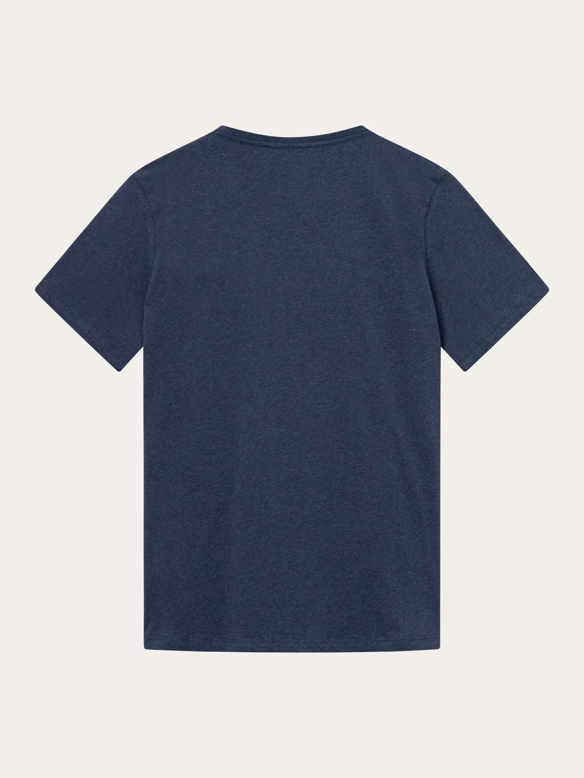 Regular fit Basic tee - Insigna Blue melange Knowledge Cotton