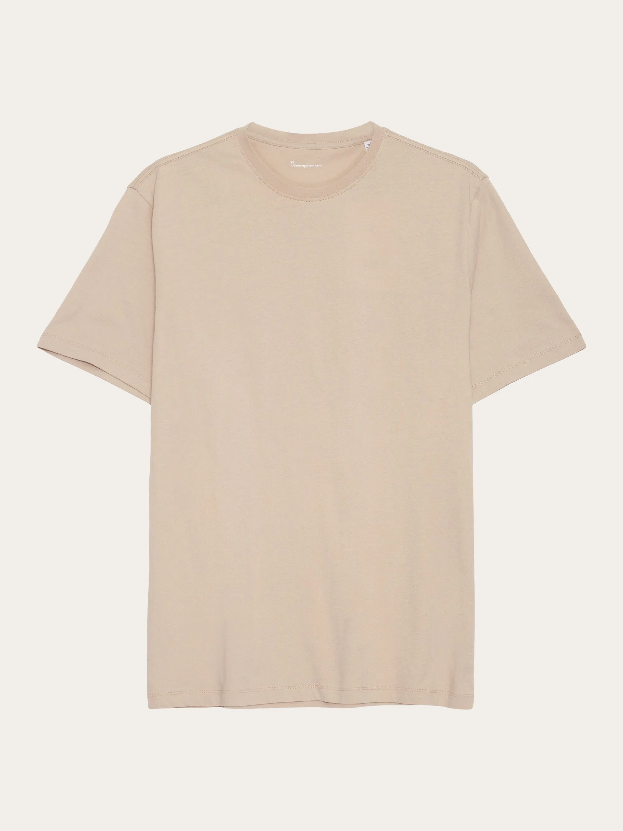 Regular fit Basic tee - Light feather gray Knowledge Cotton