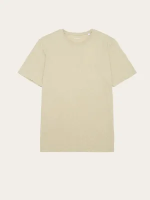 Regular fit Basic tee - Safari melange Knowledge Cotton