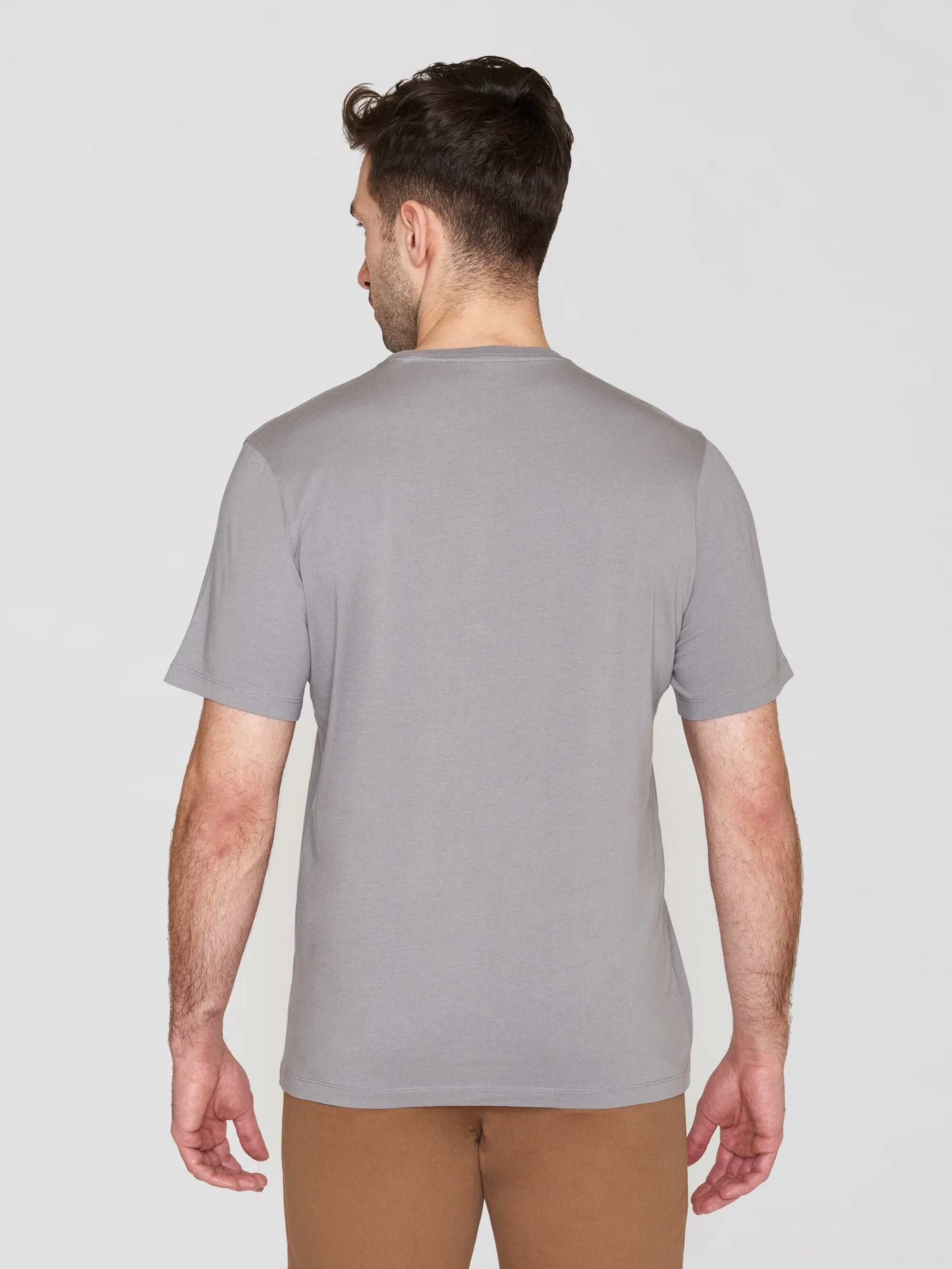 Regular fit Basic tee - Sharkskin Knowledge Cotton