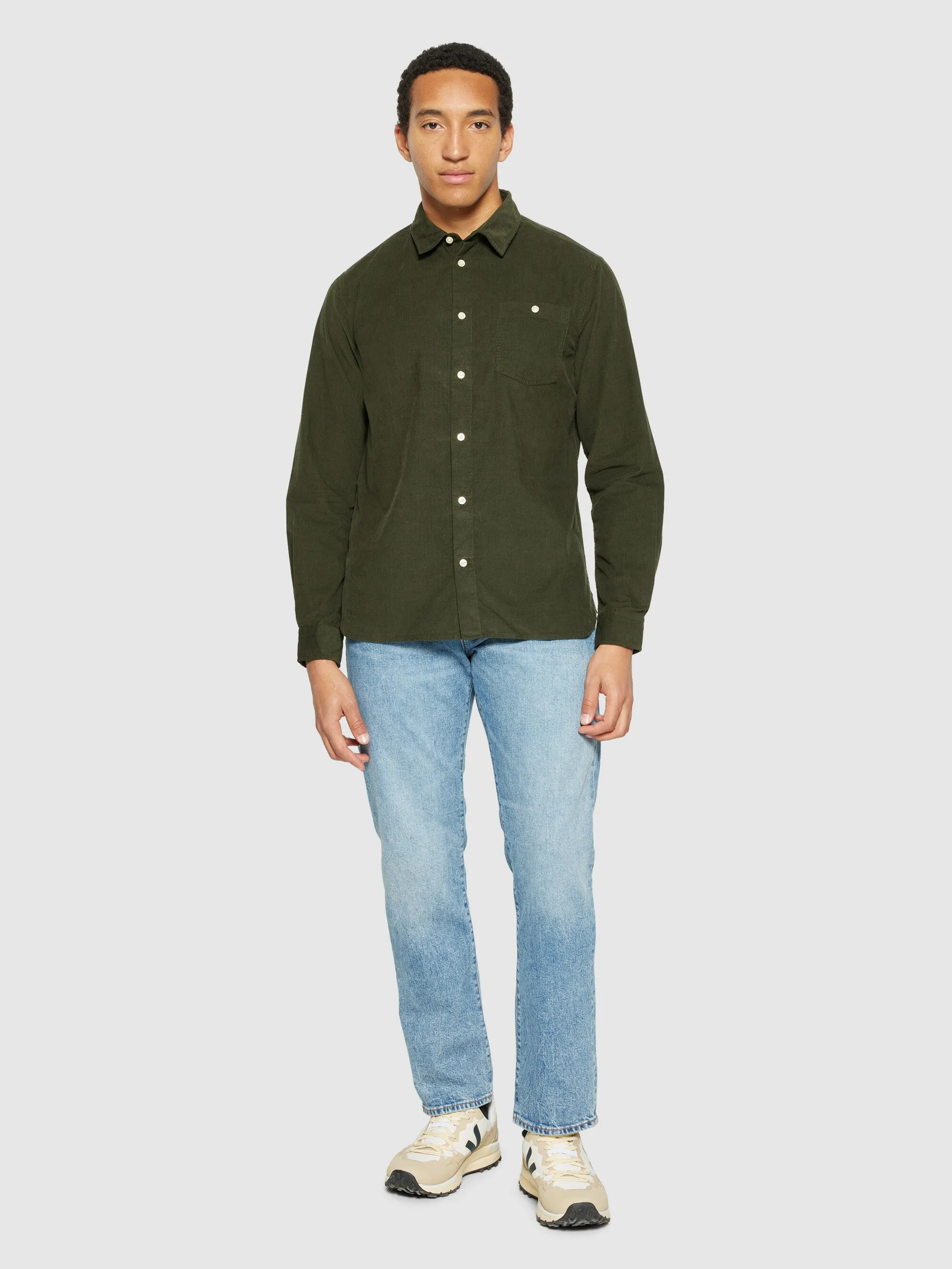 Regular fit corduroy shirt - Forrest Night Knowledge Cotton