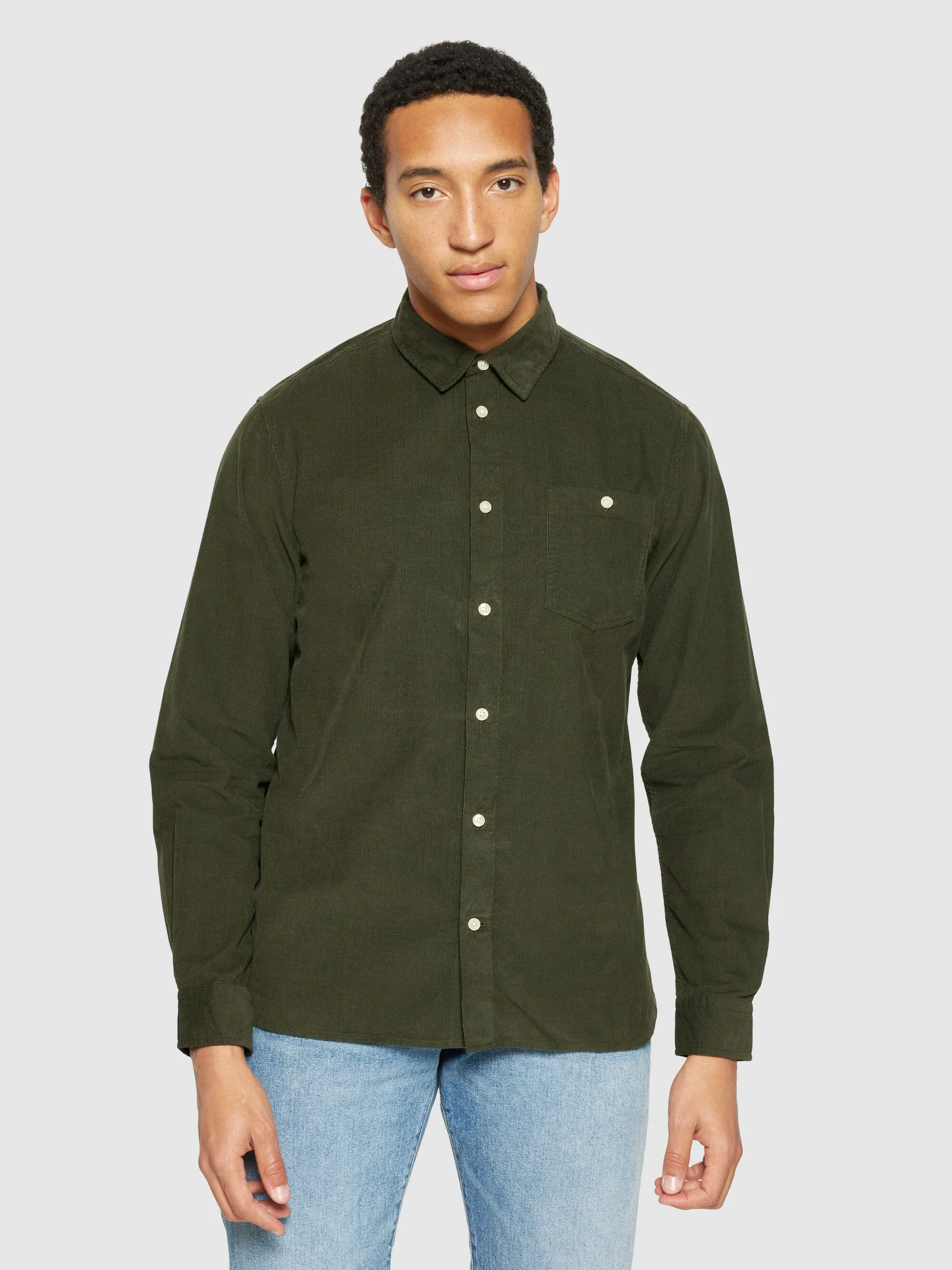 Regular fit corduroy shirt - Forrest Night Knowledge Cotton
