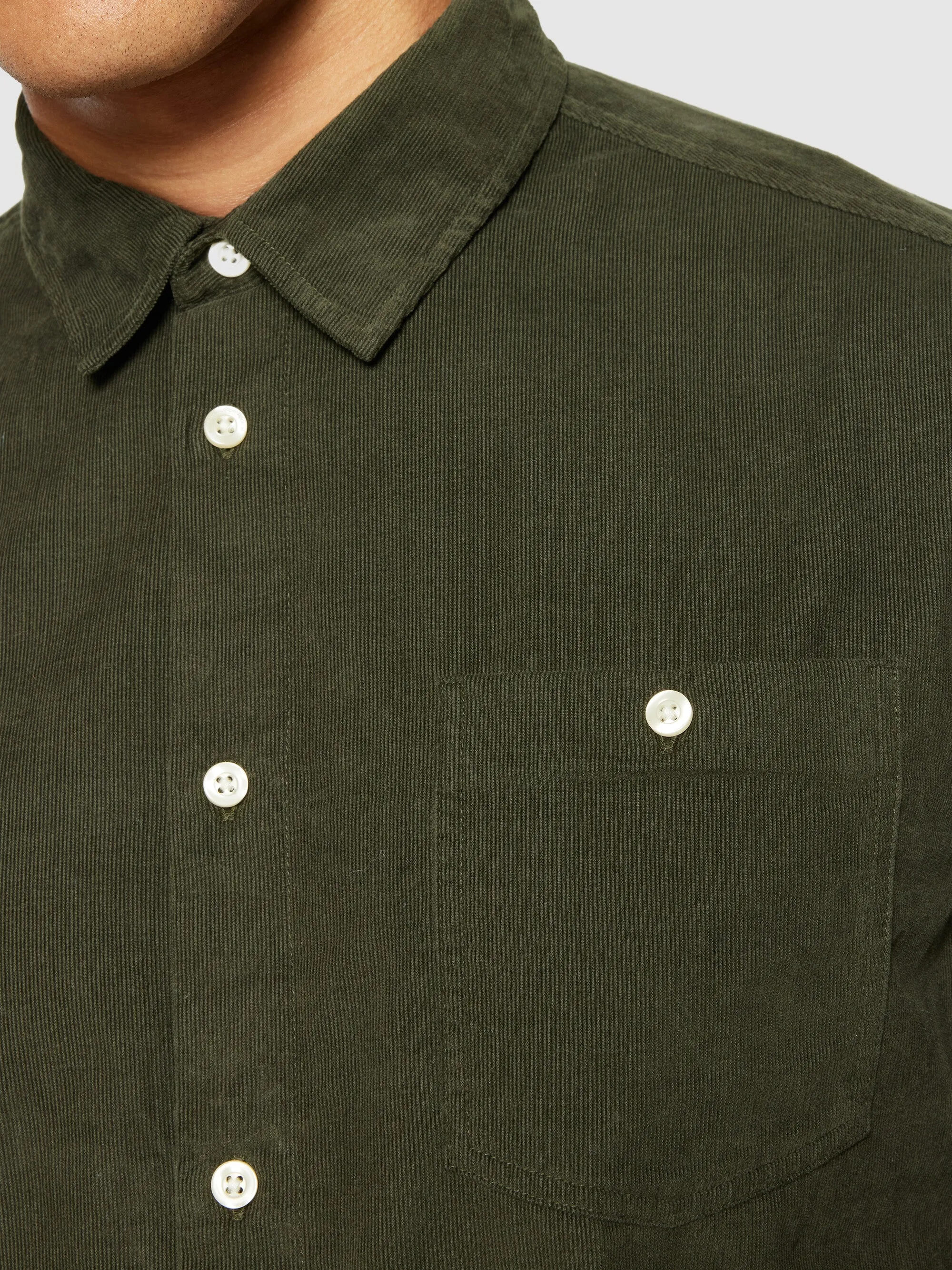 Regular fit corduroy shirt - Forrest Night Knowledge Cotton