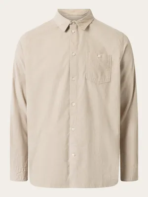 Regular fit corduroy shirt - Light feather gray Knowledge Cotton