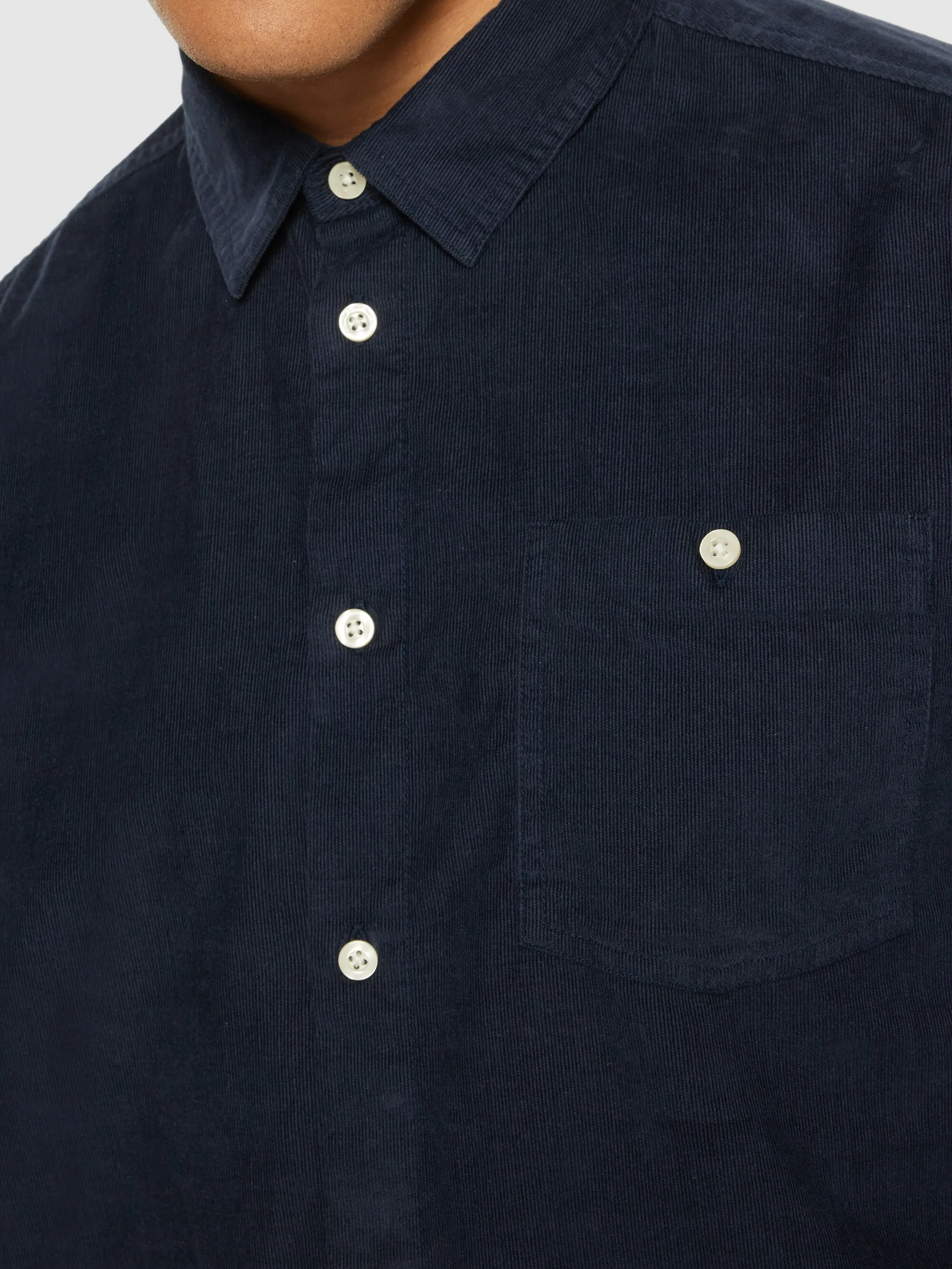 Regular fit corduroy shirt - Total Eclipse Knowledge Cotton