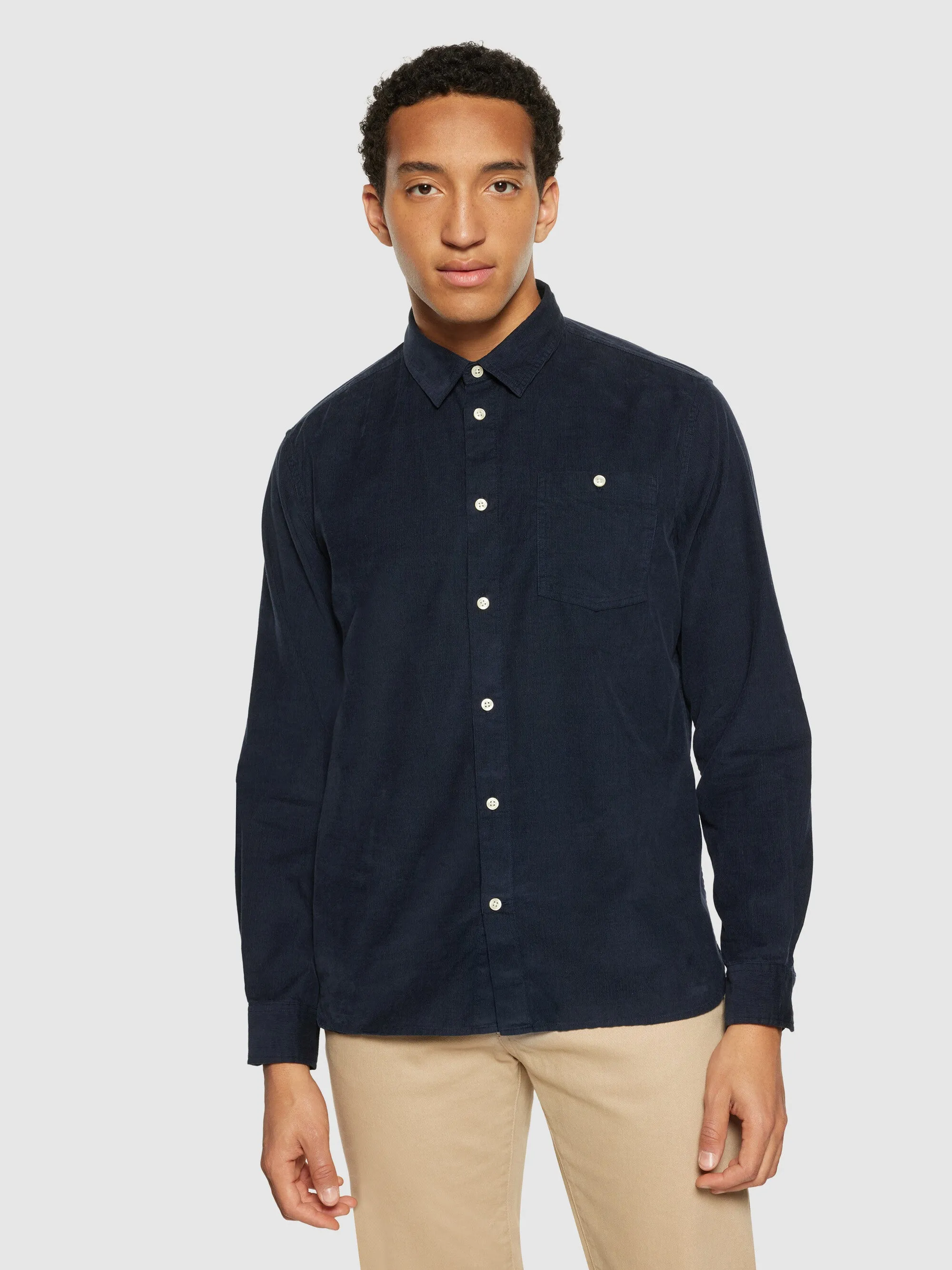 Regular fit corduroy shirt - Total Eclipse Knowledge Cotton
