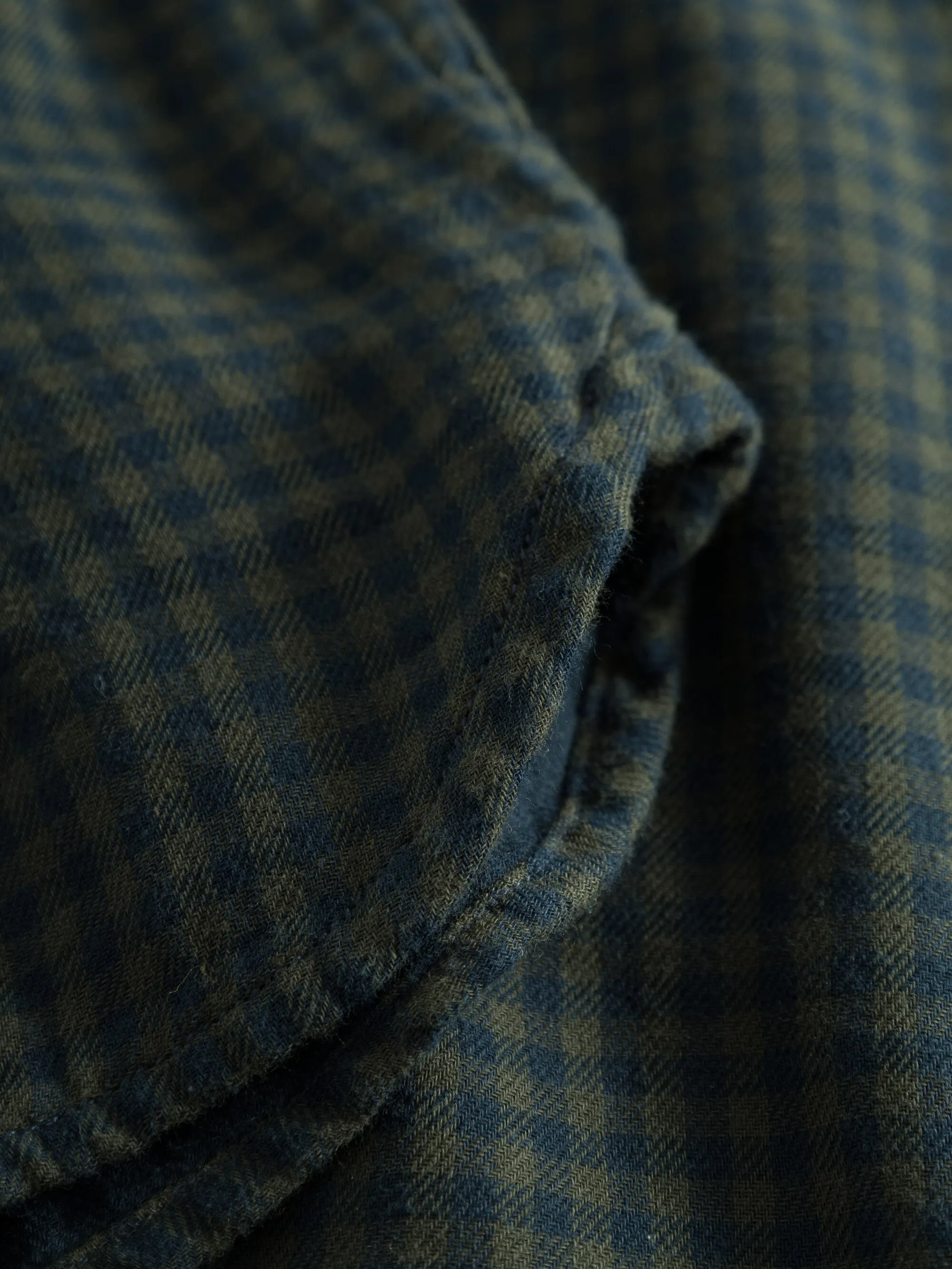 Regular fit double layer checkered shirt - Green check Knowledge Cotton