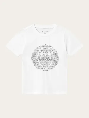 Regular fit owl chest print - Bright White Knowledge Cotton