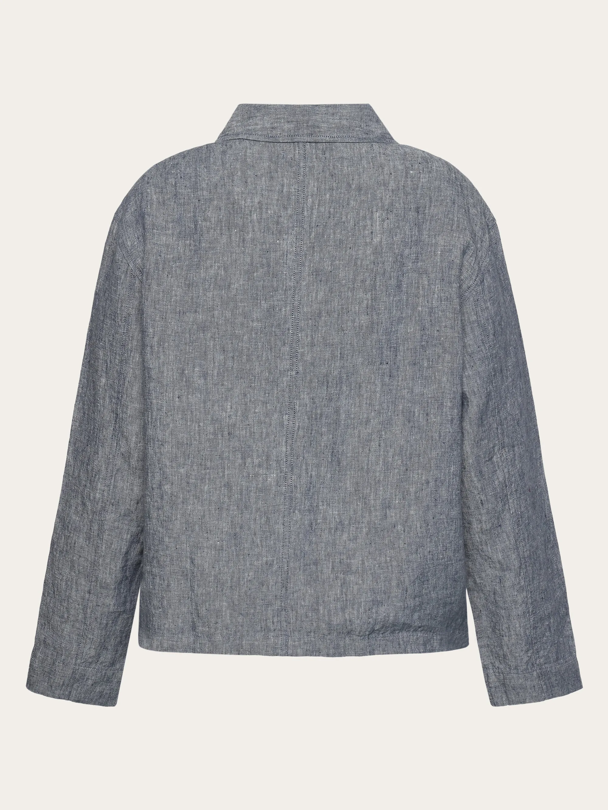 Regular linen overshirt - GOTS/Vegan - Vintage Indigo Knowledge Cotton