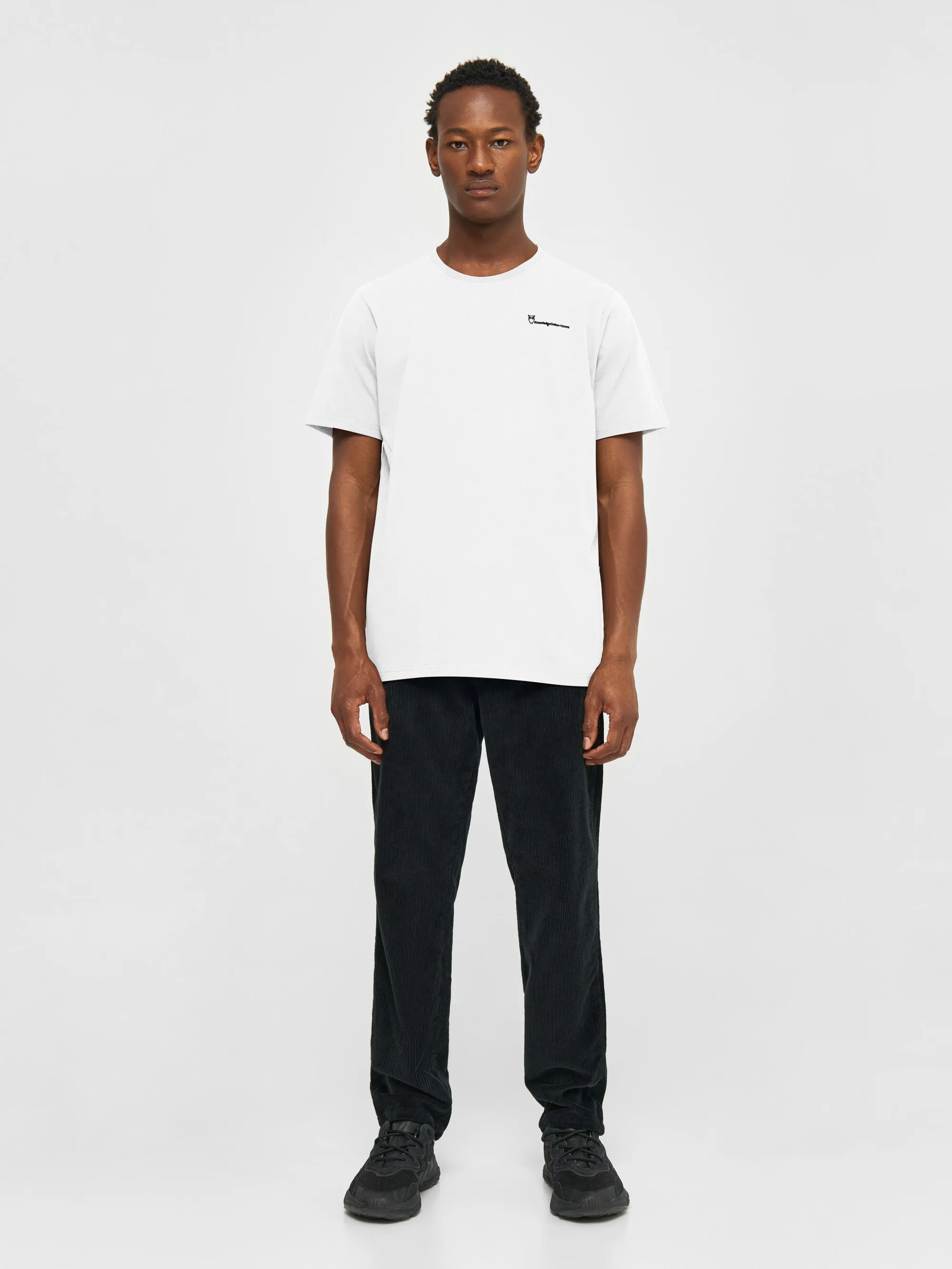 Regular trademark chest print t-shirt - Bright White Knowledge Cotton