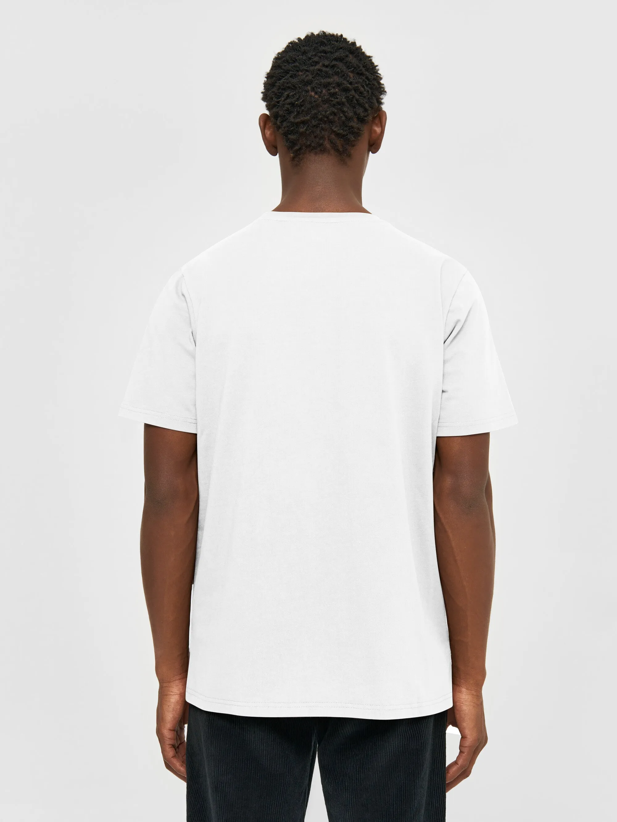 Regular trademark chest print t-shirt - Bright White Knowledge Cotton