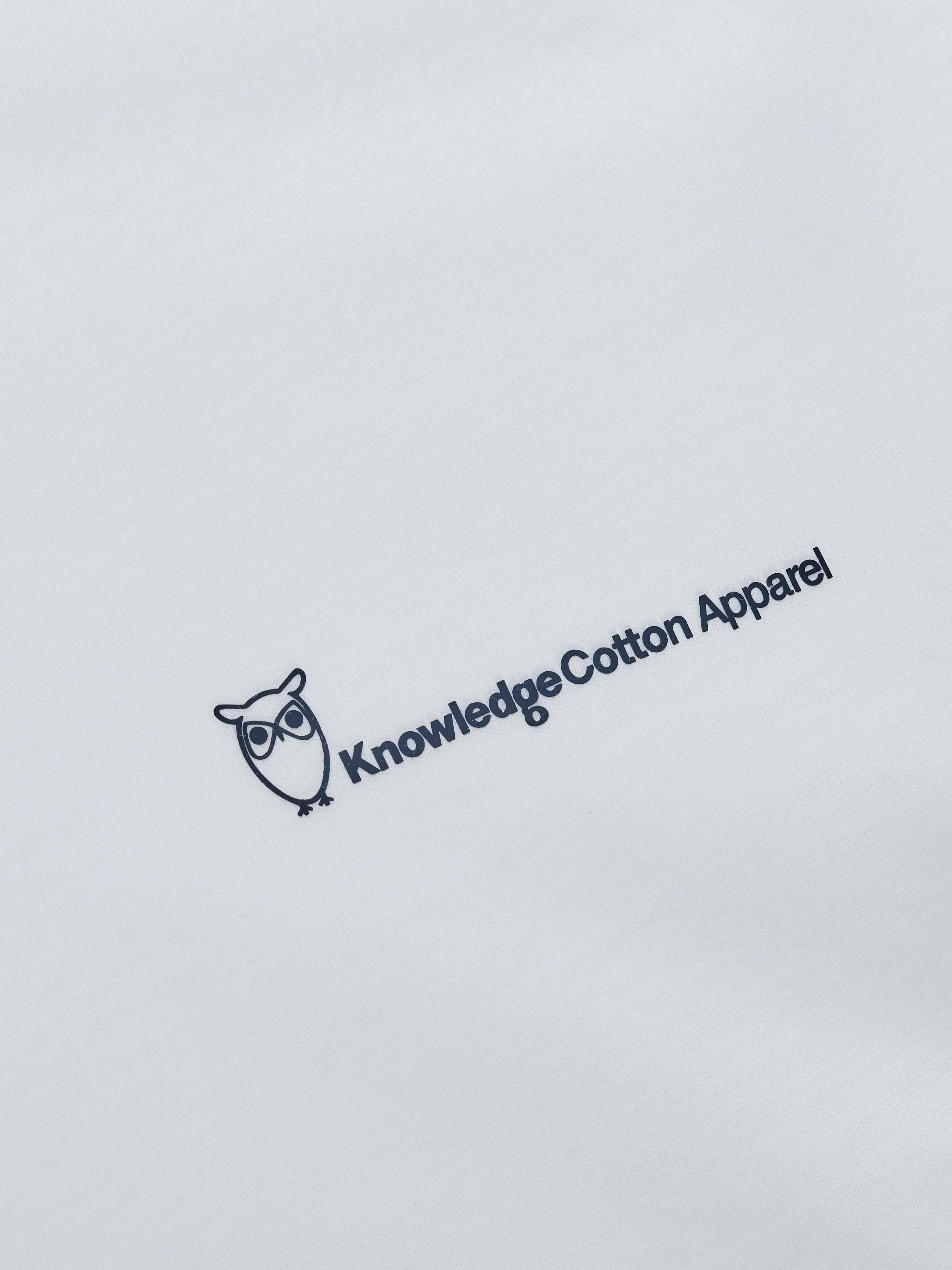 Regular trademark chest print t-shirt - Bright White Knowledge Cotton