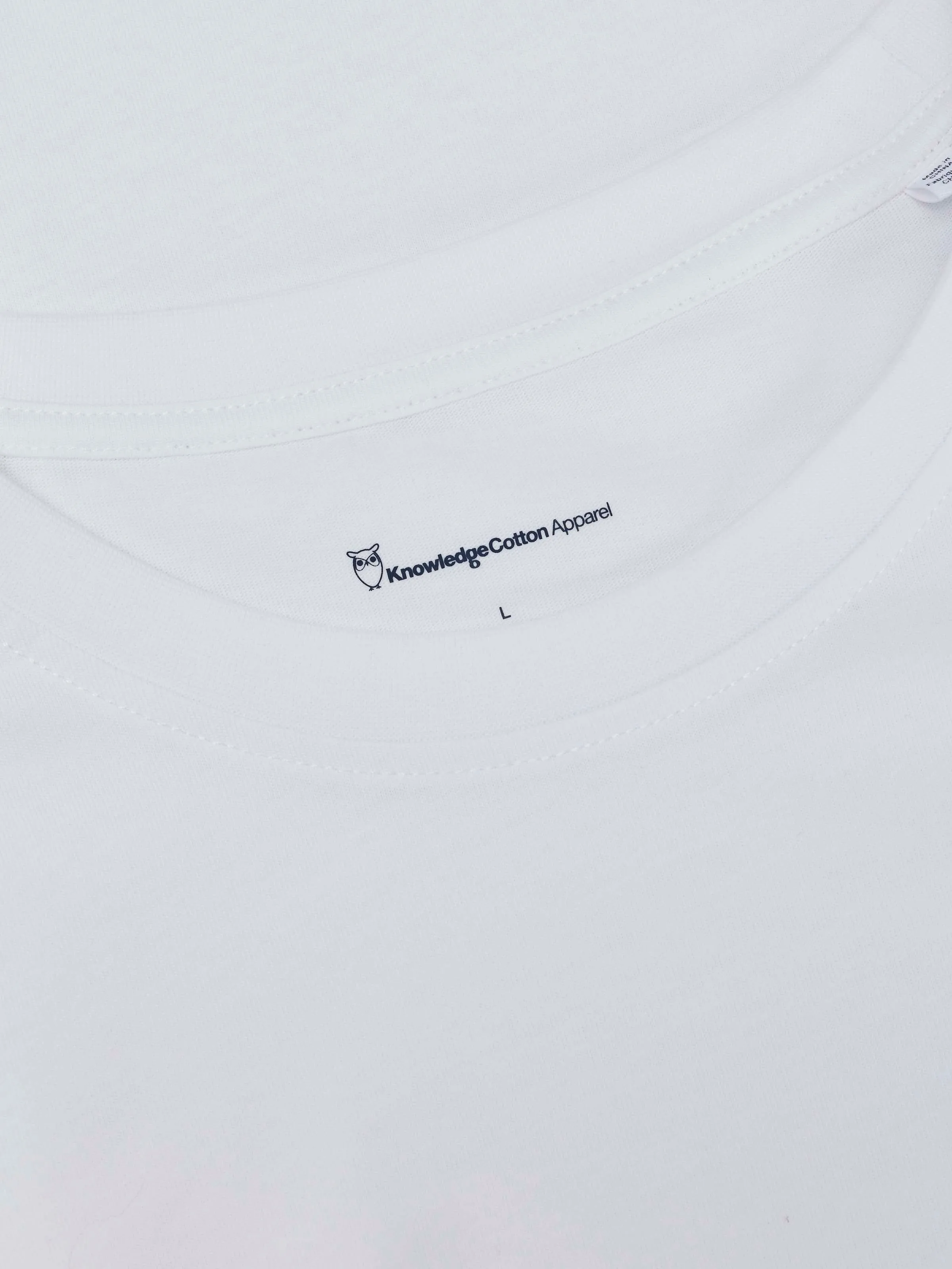 Regular trademark chest print t-shirt - Bright White Knowledge Cotton