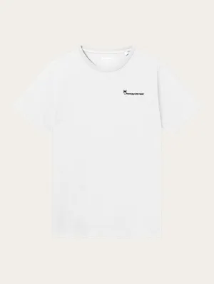 Regular trademark chest print t-shirt - Bright White Knowledge Cotton