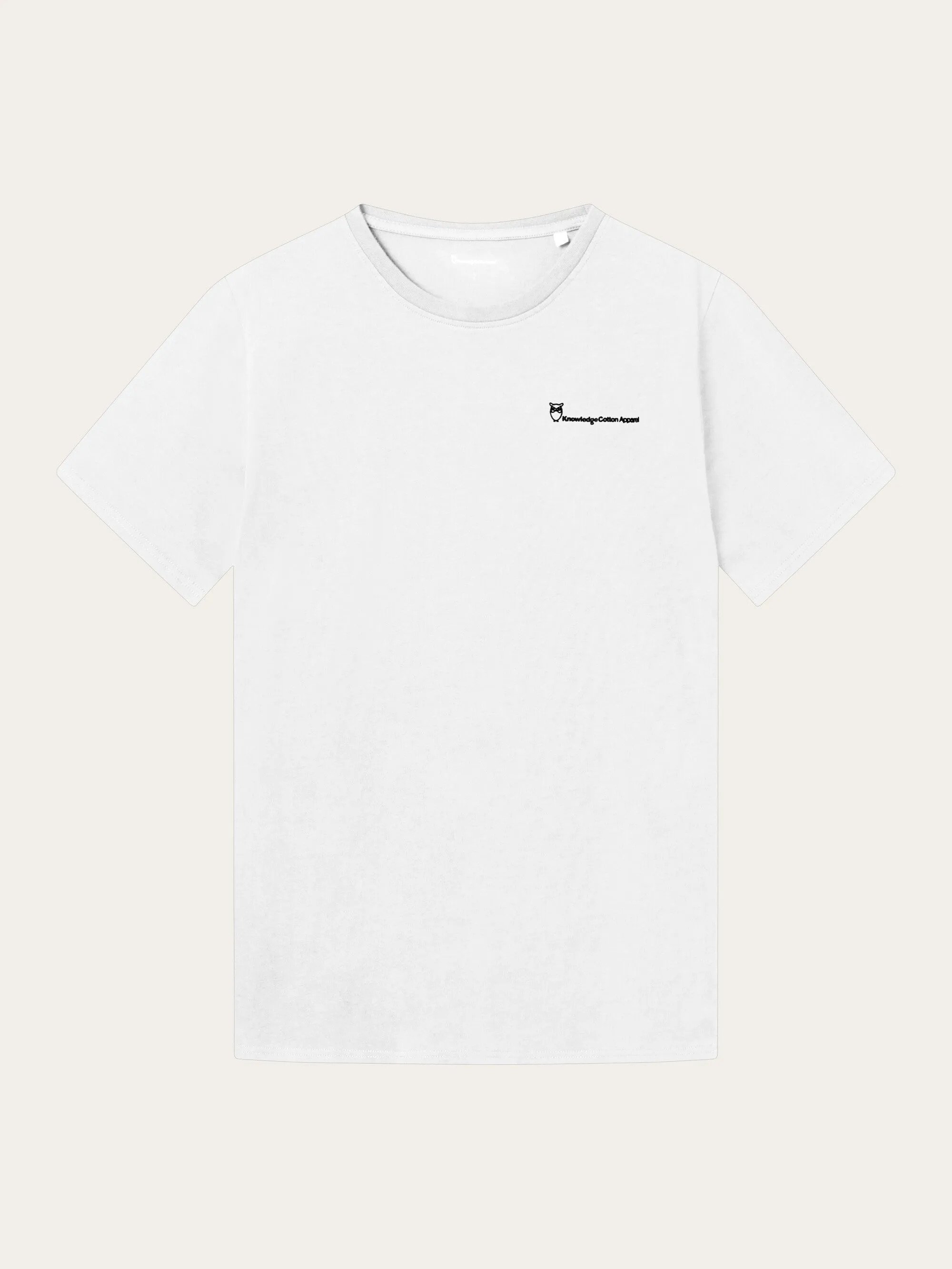 Regular trademark chest print t-shirt - Bright White Knowledge Cotton