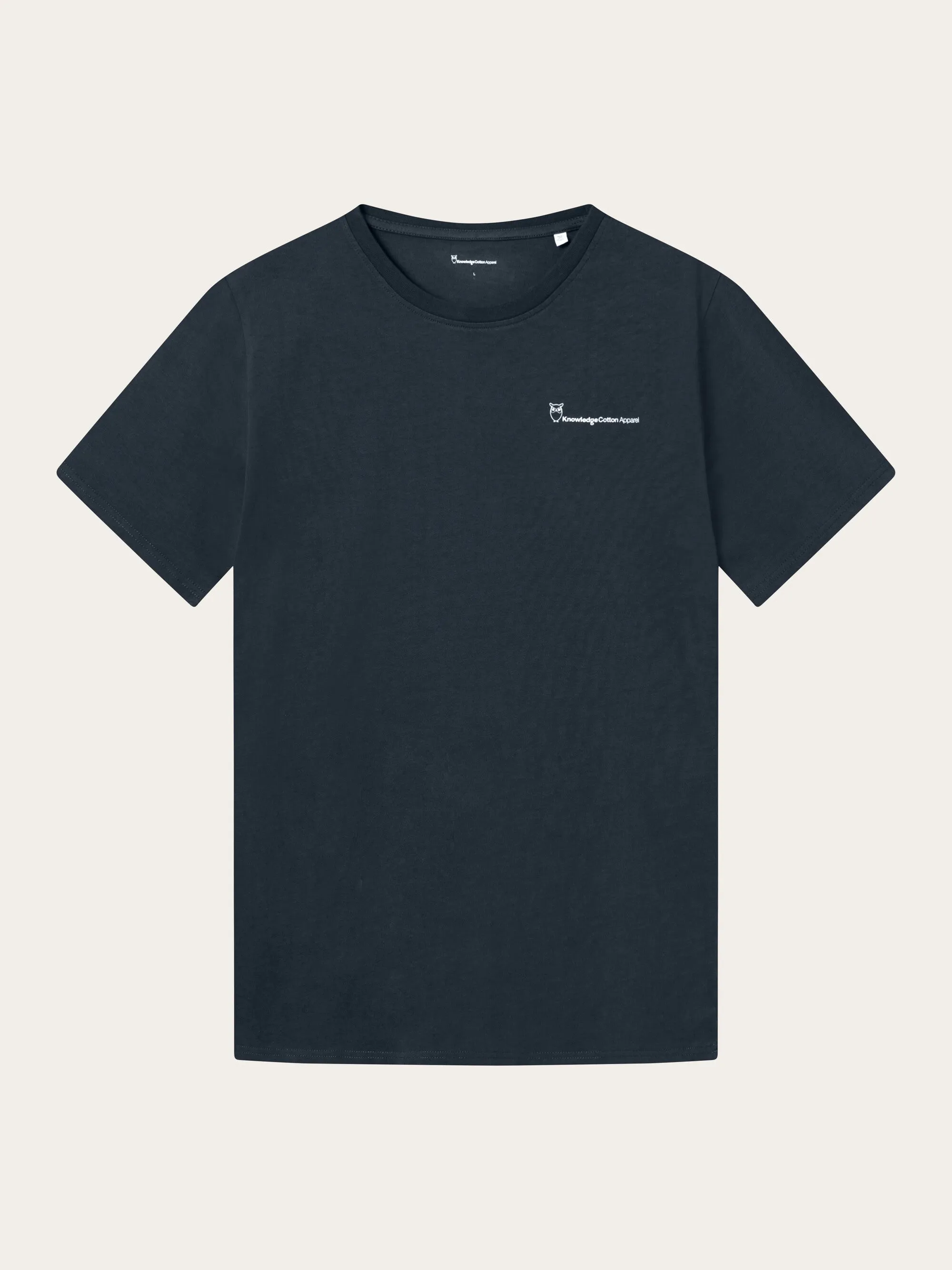 Regular trademark chest print t-shirt - Total Eclipse Knowledge Cotton