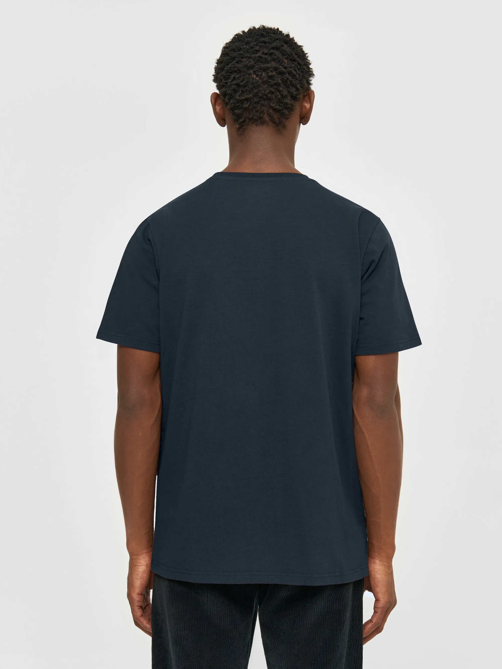 Regular trademark chest print t-shirt - Total Eclipse Knowledge Cotton