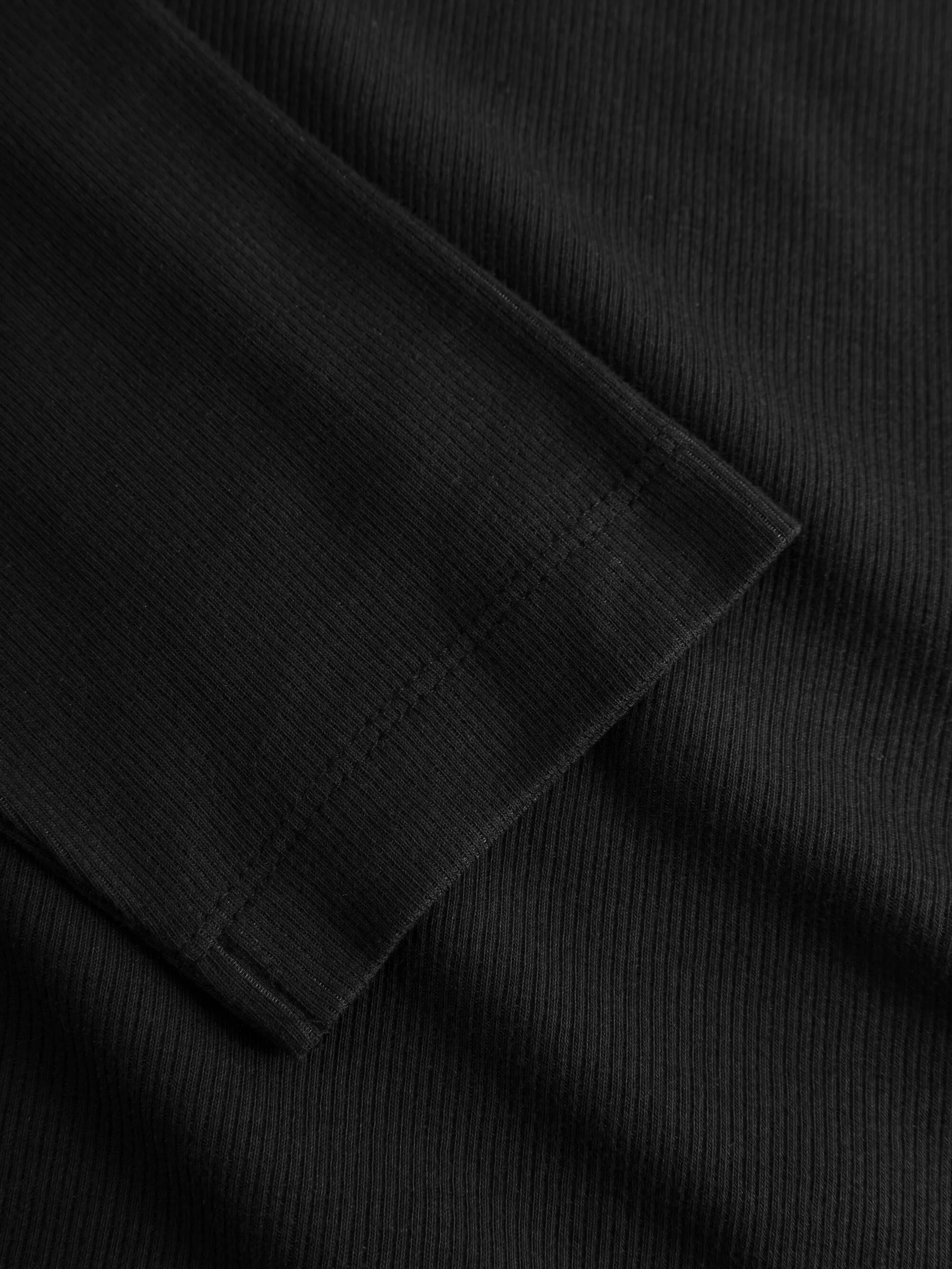 Rib t-shirt - Black Jet Knowledge Cotton
