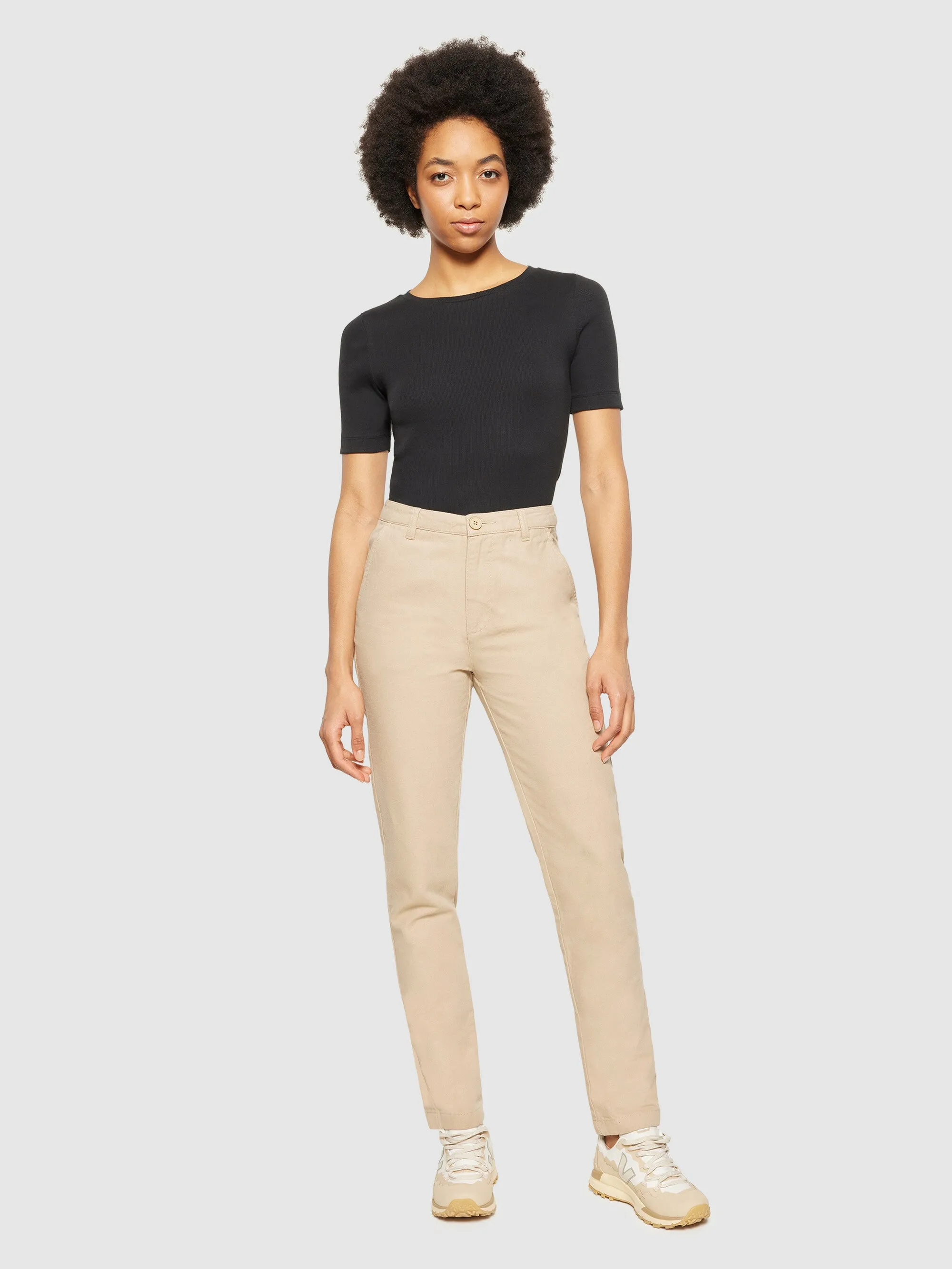 Rib t-shirt - Black Jet Knowledge Cotton