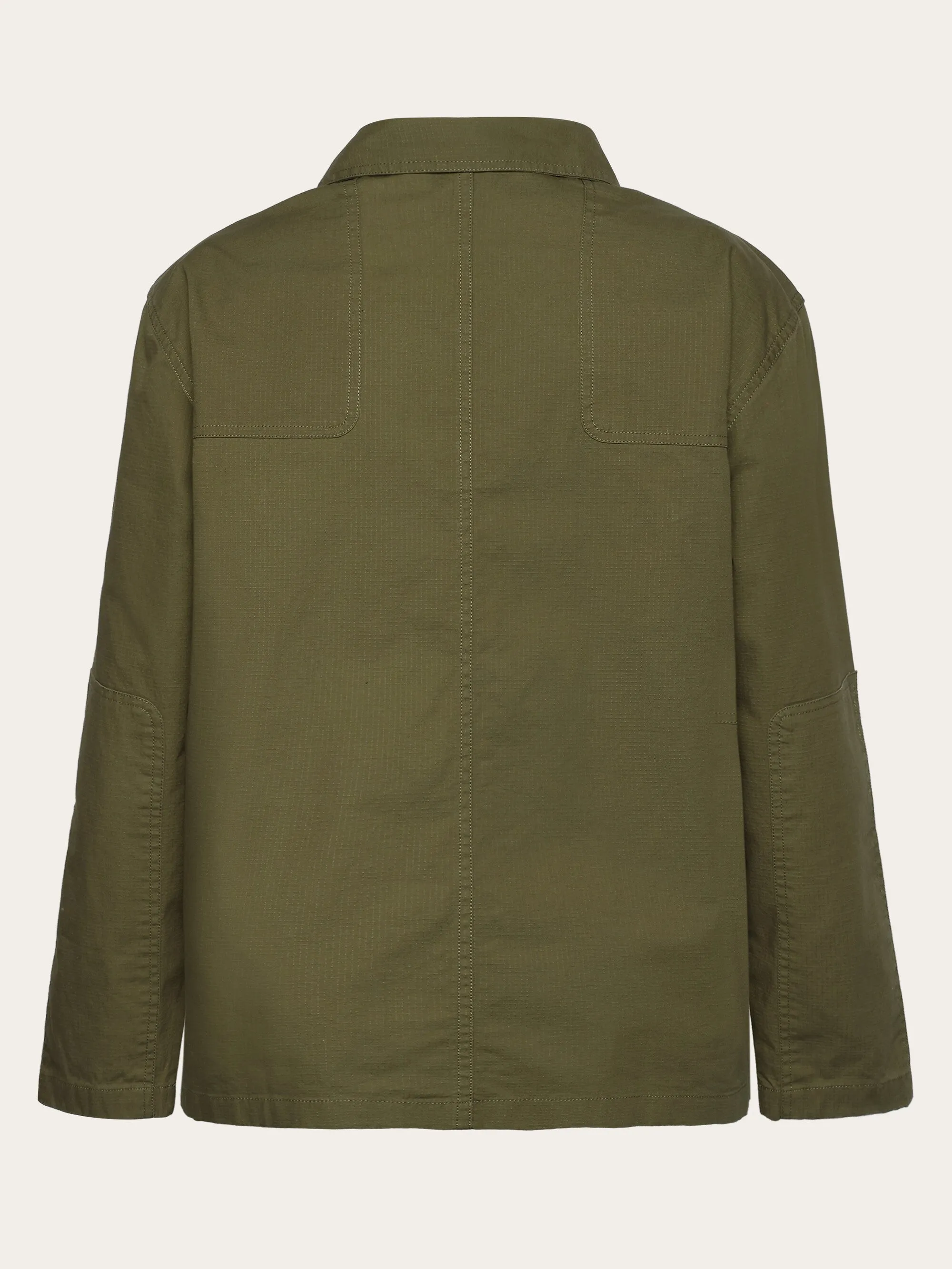 Ripstop overshirt - Burned Olive Knowledge Cotton