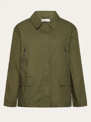 Ripstop overshirt - Burned Olive Knowledge Cotton
