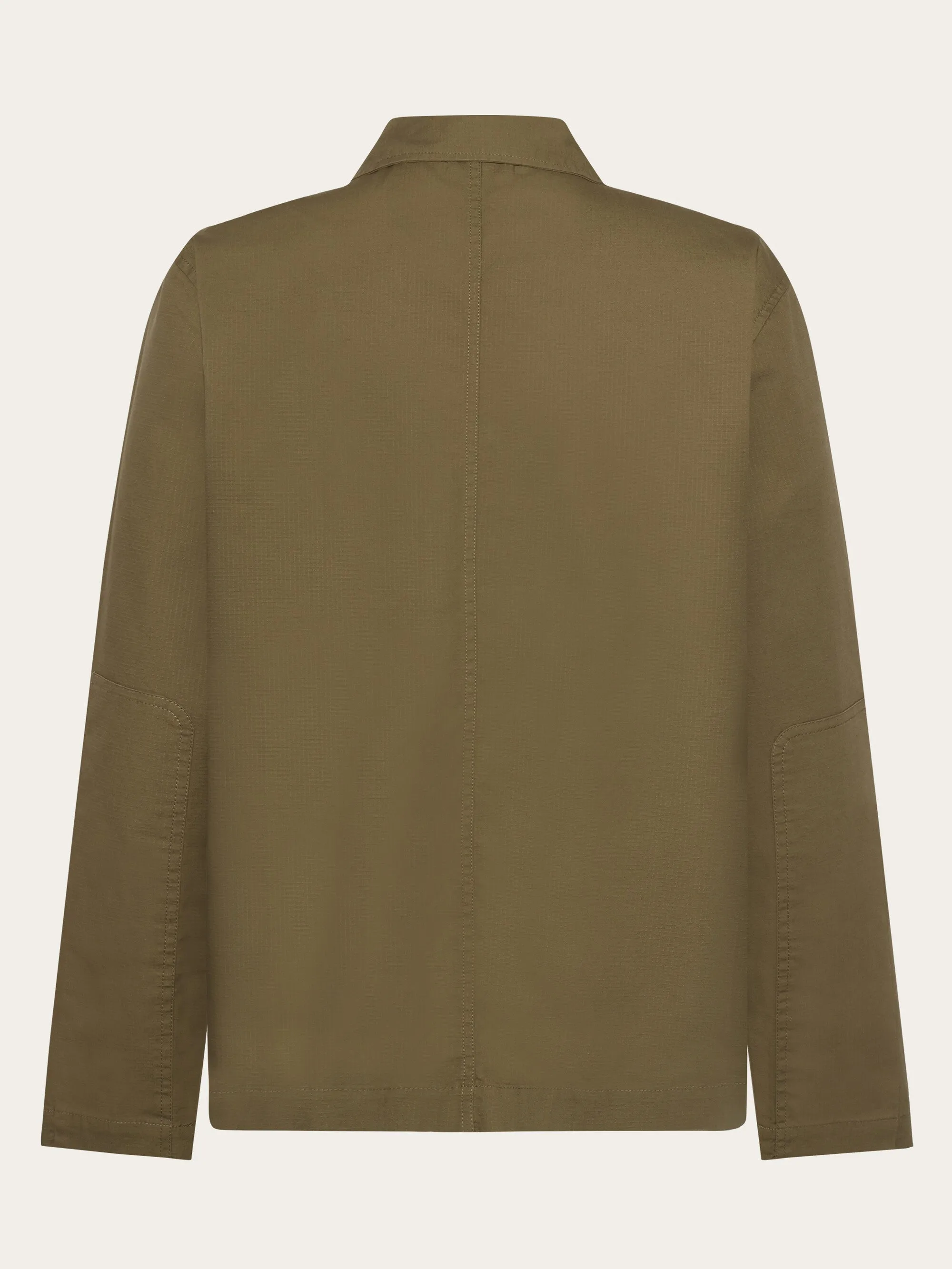 Ripstop overshirt - GOTS/Vegan - Burned Olive Knowledge Cotton