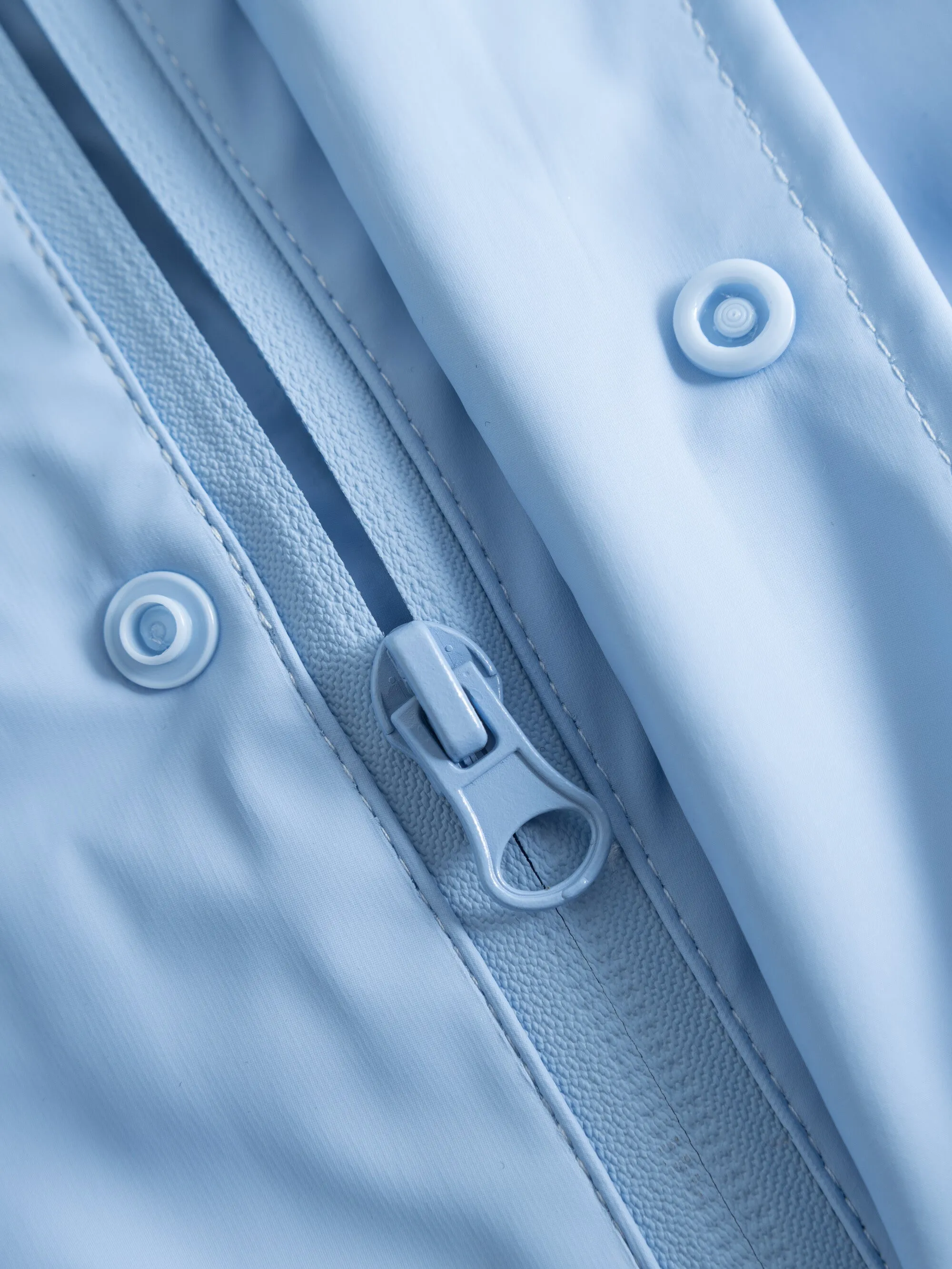 Short rain jacket - Chambray Blue Knowledge Cotton