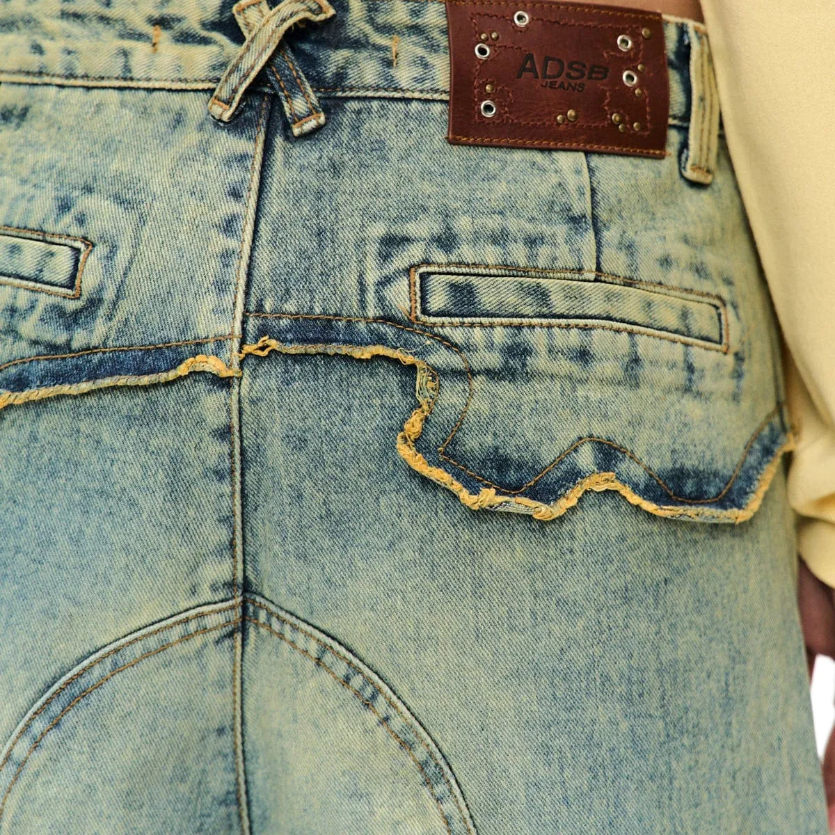 Simiz Denim Cargo Jeans 'Coated Yellow'