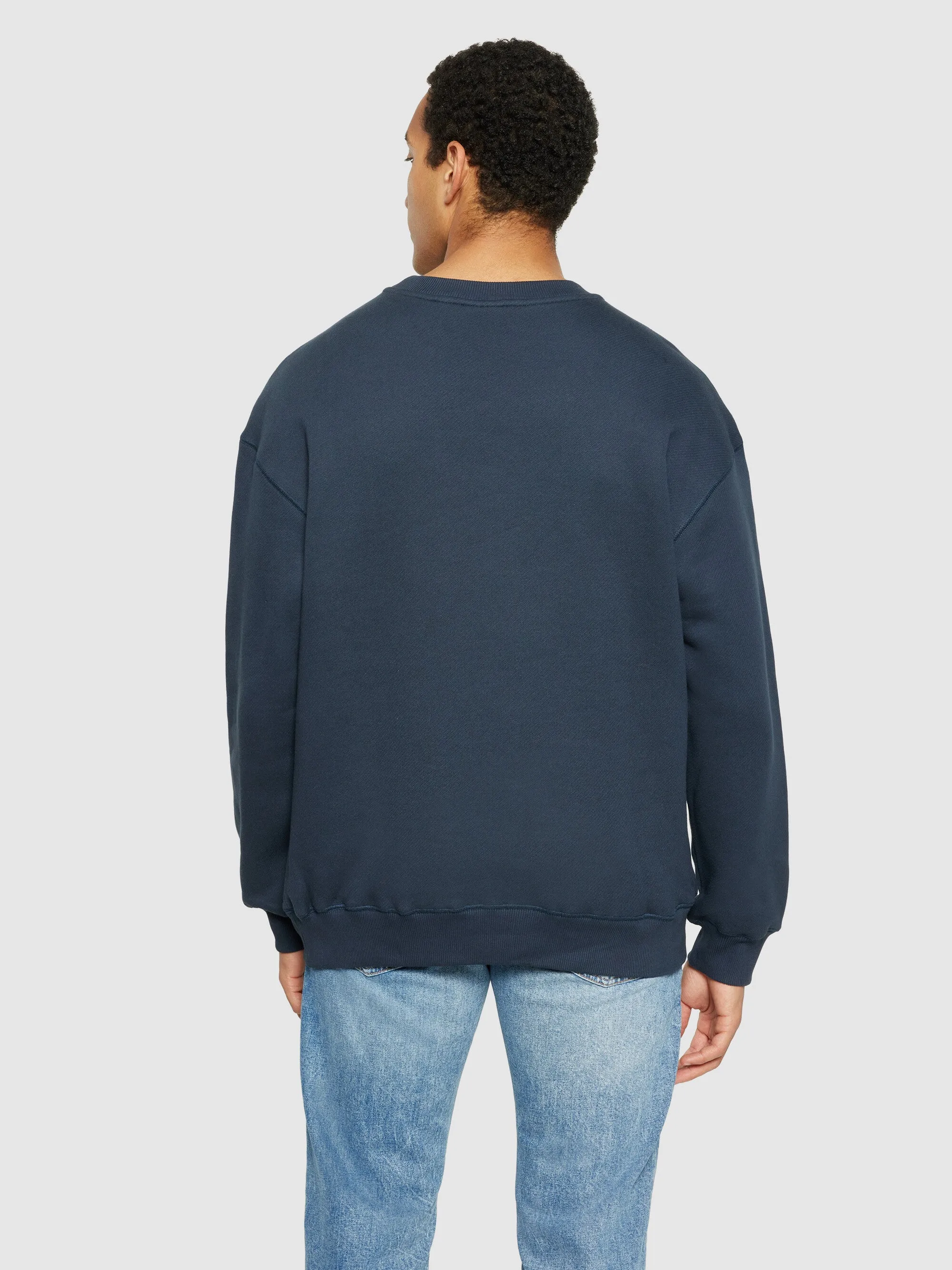 Straight fit sweat with embroidery at chest - Total Eclipse Knowledge Cotton