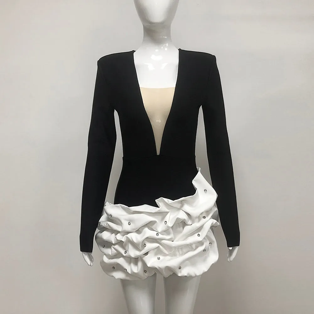 tracy ocean waves long sleeve mini blazer dress Gloria Lanvin