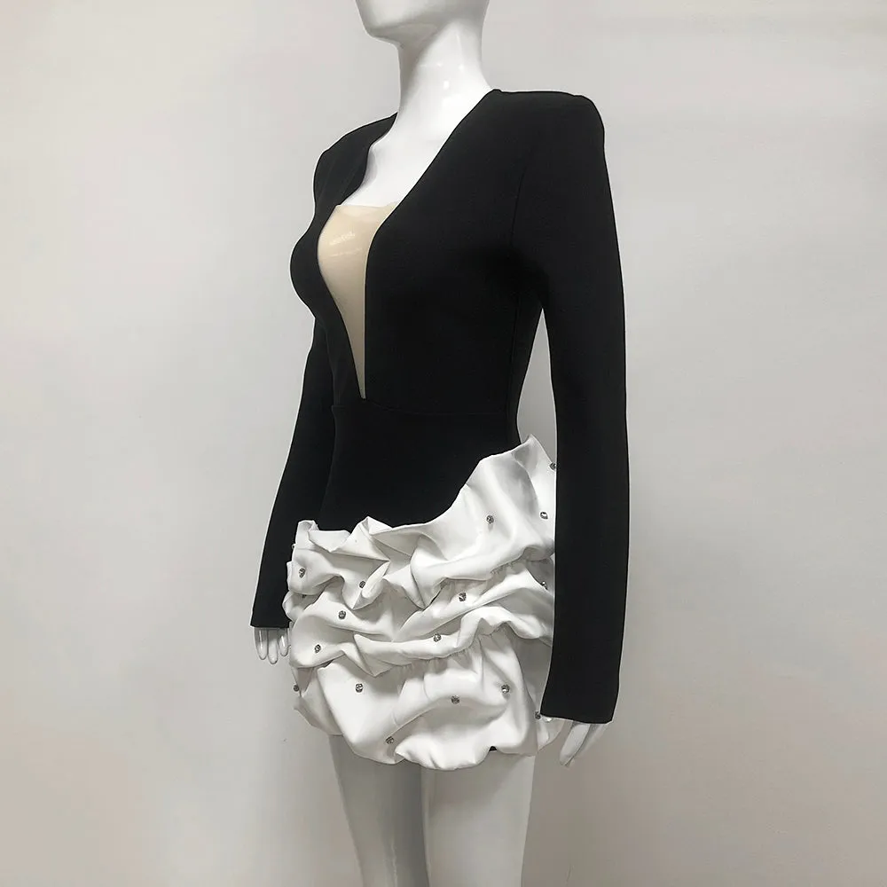 tracy ocean waves long sleeve mini blazer dress Gloria Lanvin