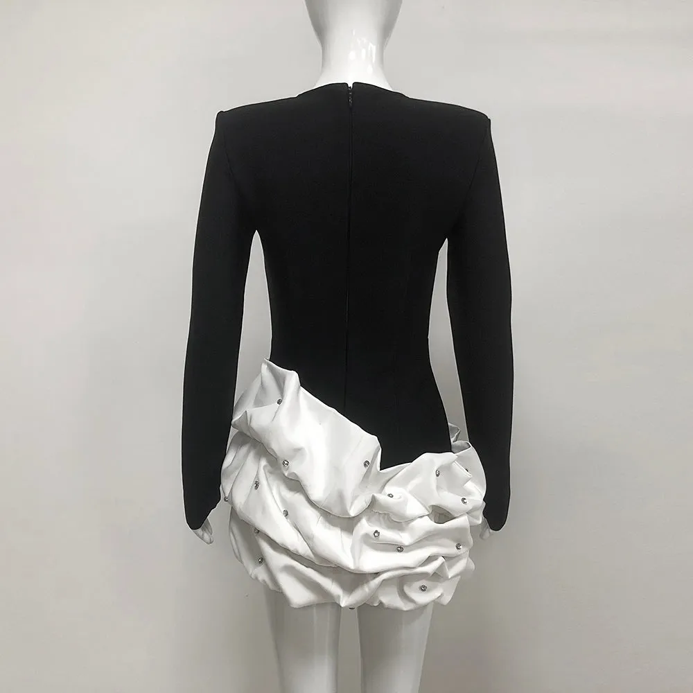 tracy ocean waves long sleeve mini blazer dress Gloria Lanvin