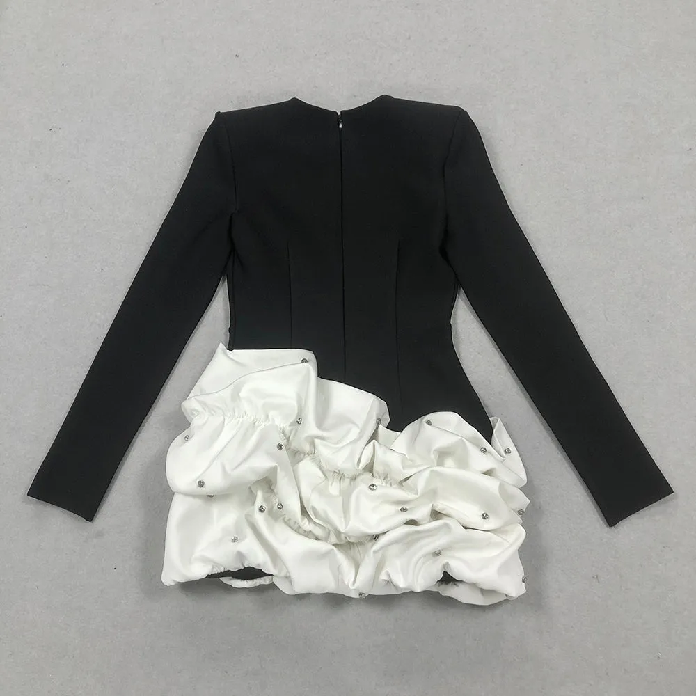 tracy ocean waves long sleeve mini blazer dress Gloria Lanvin
