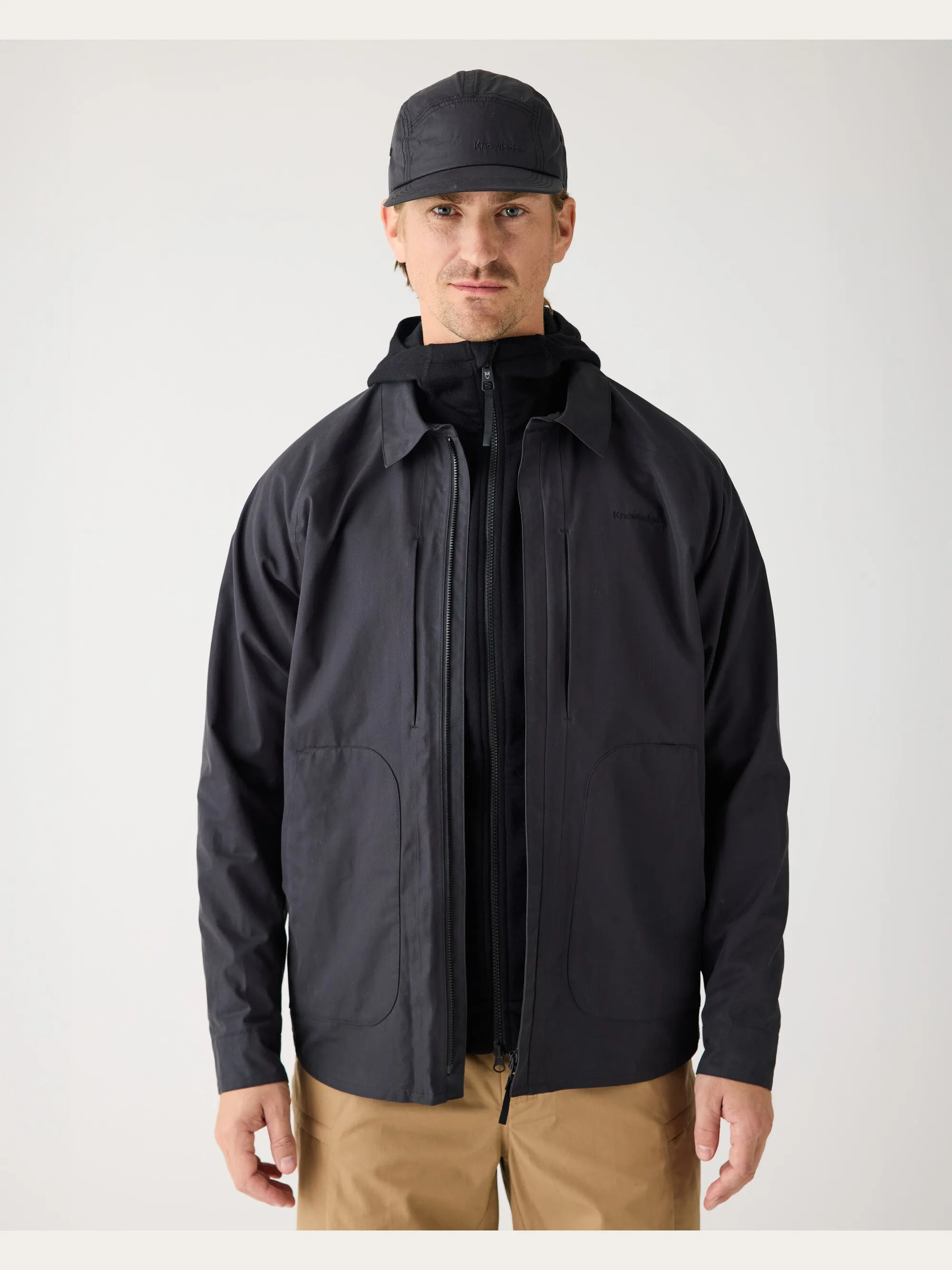 Vent Canvas 200 Classic Jacket - GOTS/Vegan - Black Jet Knowledge Cotton
